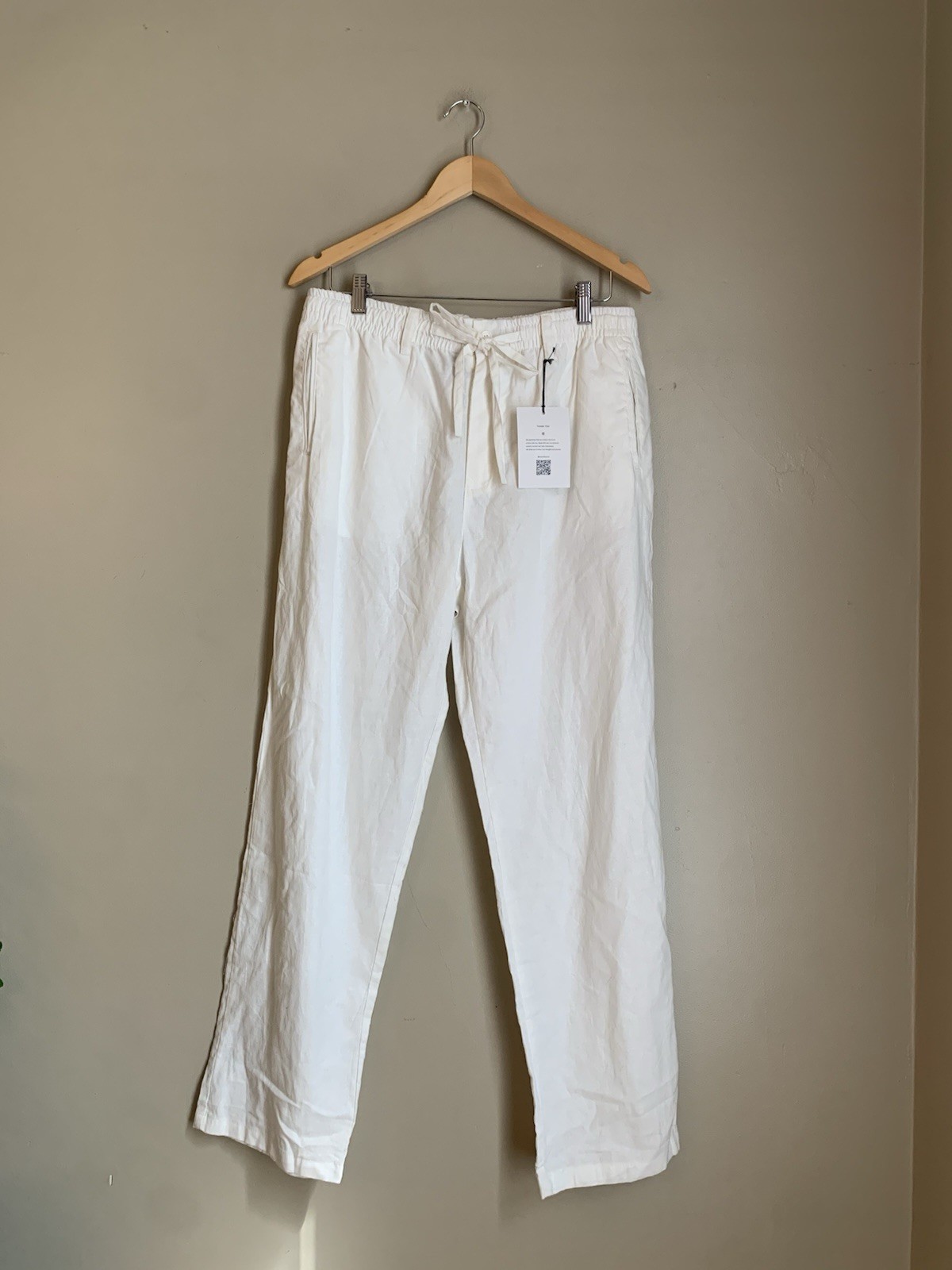 Hat & Beyond Linen Blend Pants Womens XLarge Summer White Natural