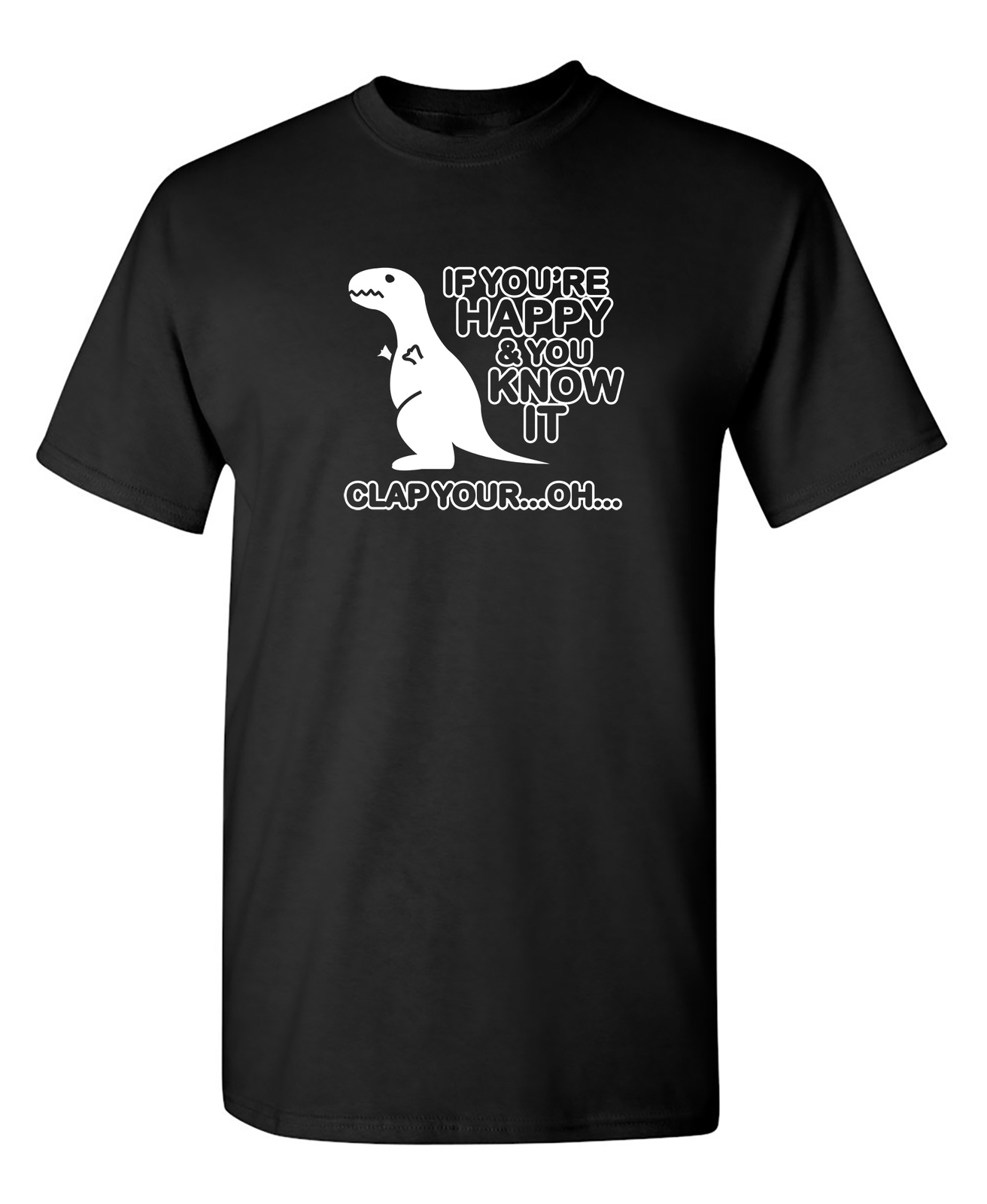 If Yo’re Happy and you Know It Sarcastic Humor Graphic Novelty Funny T Shirt