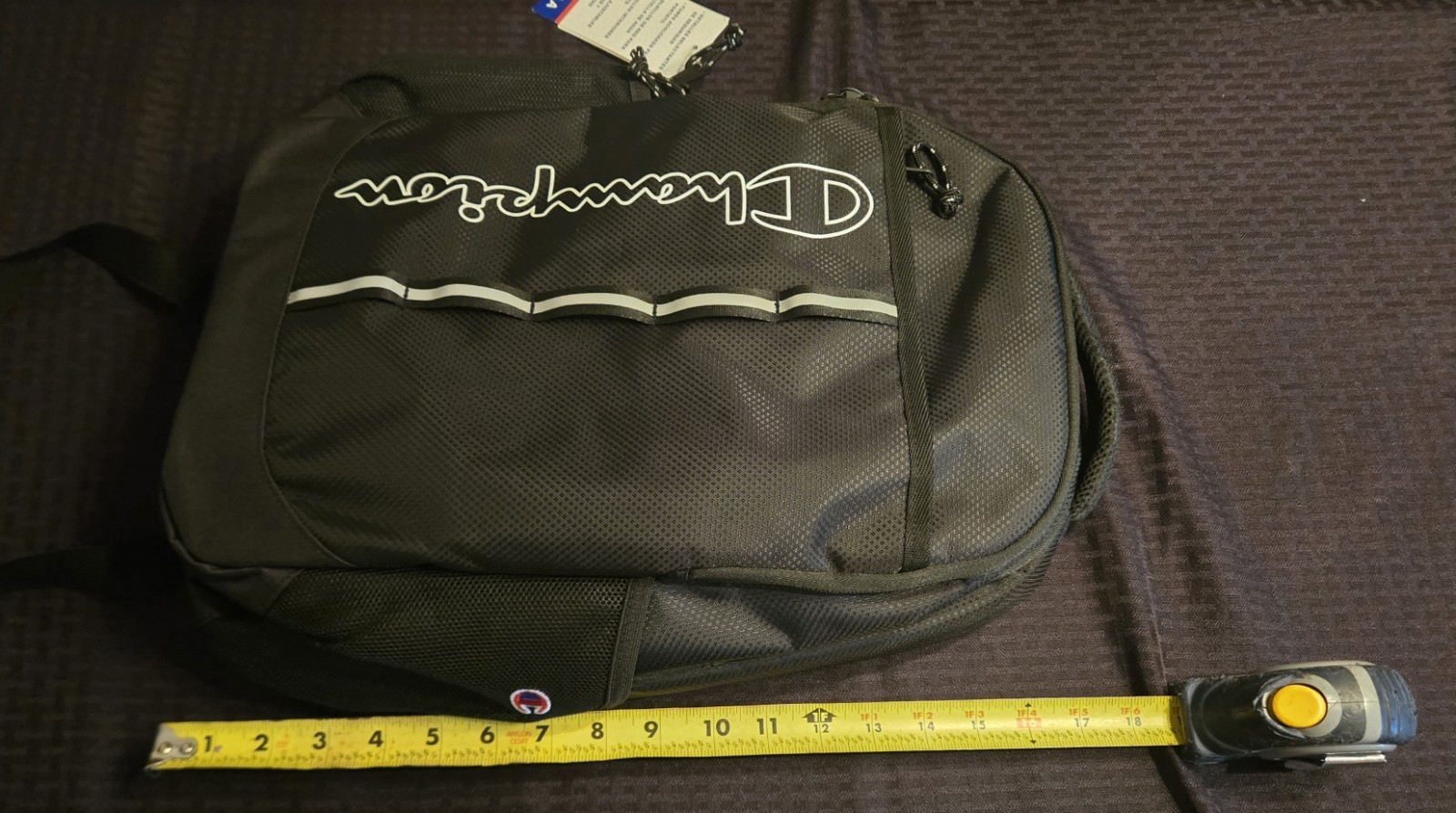NWT Champion Black Laptop Backpack Fits 17″ Laptop School Travel Book Bag New