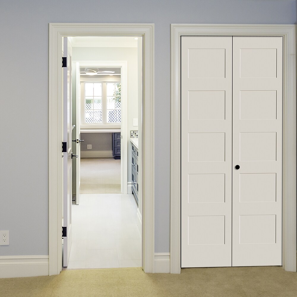 CODEL Doors 36-in x 80-in Primed White/Unfinished 5-panel Smooth Solid cor|26926