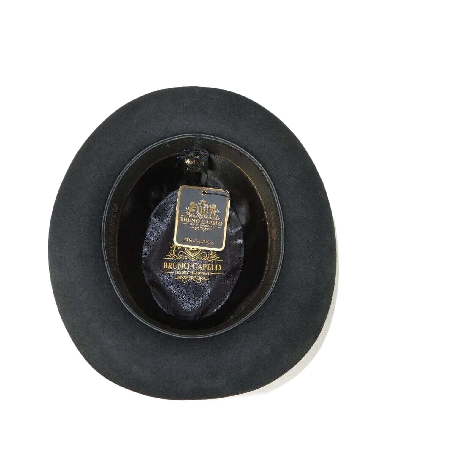 Men Bruno Capelo Dress Hat Australian Wool Homburg Godfather GF100 Black