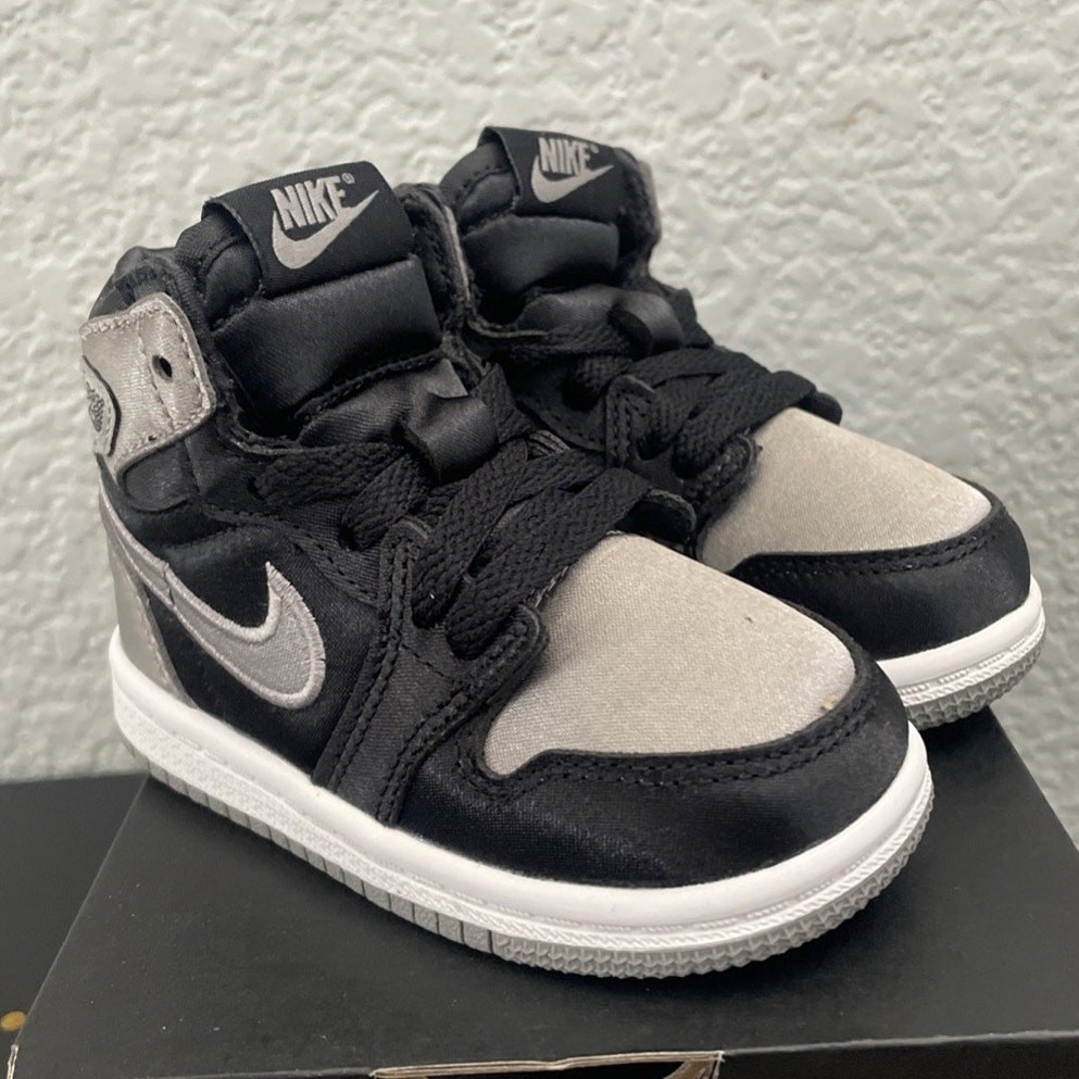 Air Jordan 1 Retro High OG TD 5C Satin Black/Grey FD5305-010 NEW