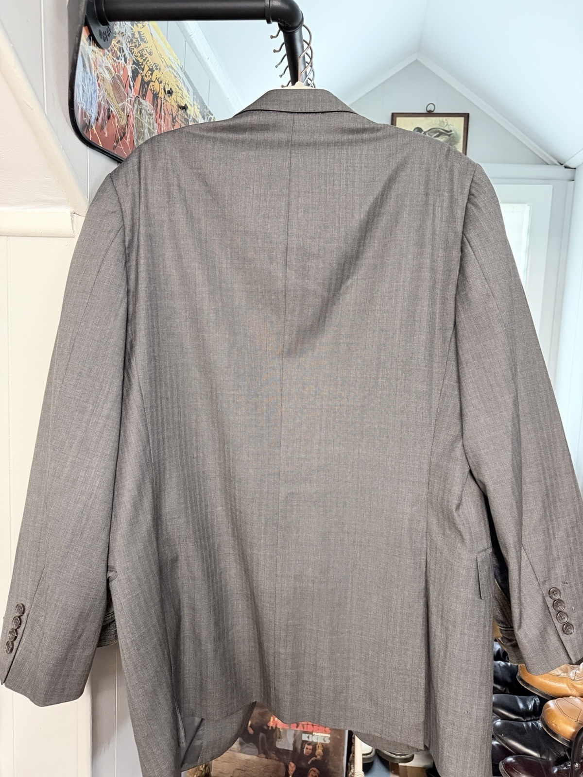 Vintage Brooks Brothers Loro Piana grey wool blazer made in Italy size 44L!