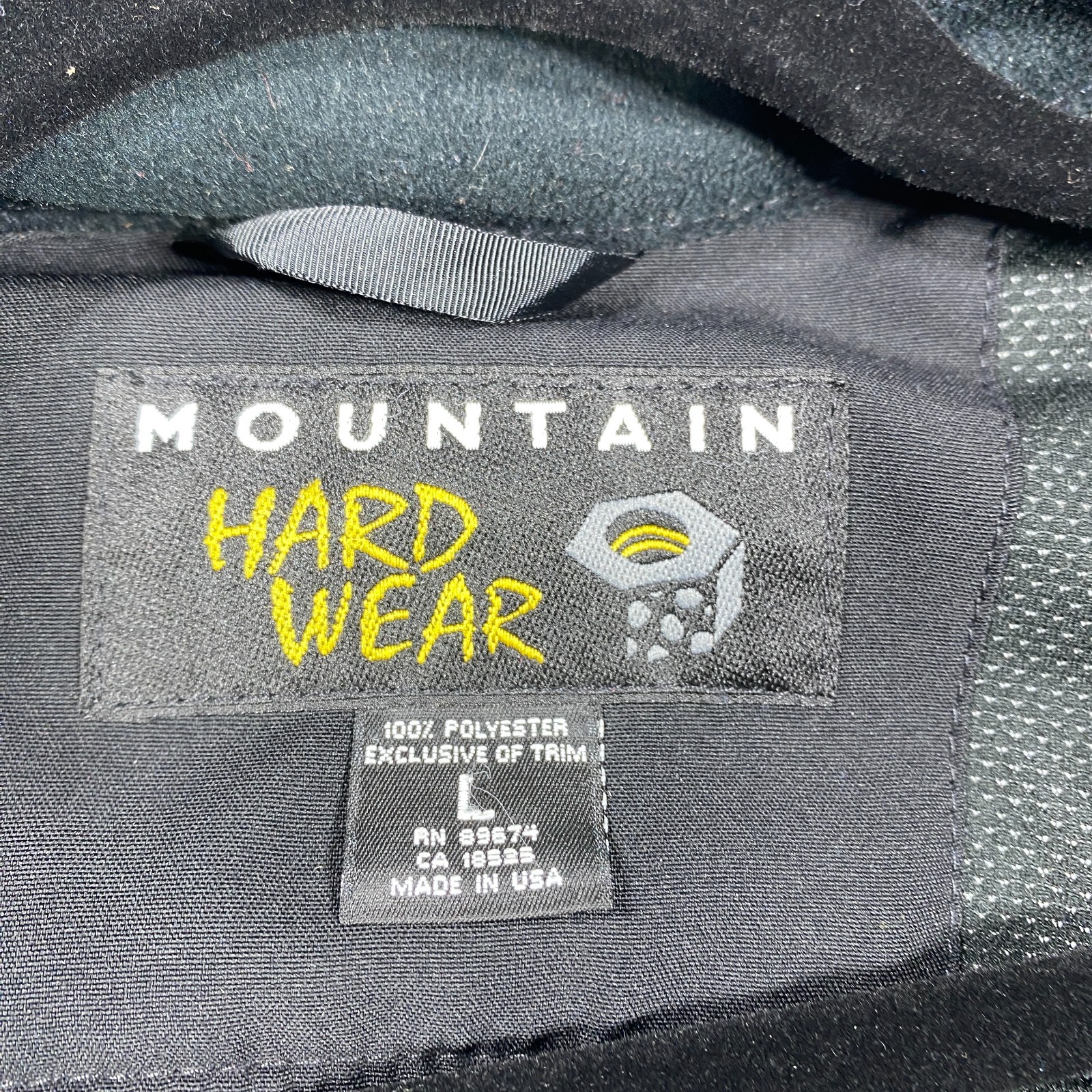 Mountain Hardwear Fleece Jacket Blue Mens Large Gore Windstopper Full Zip Pocket