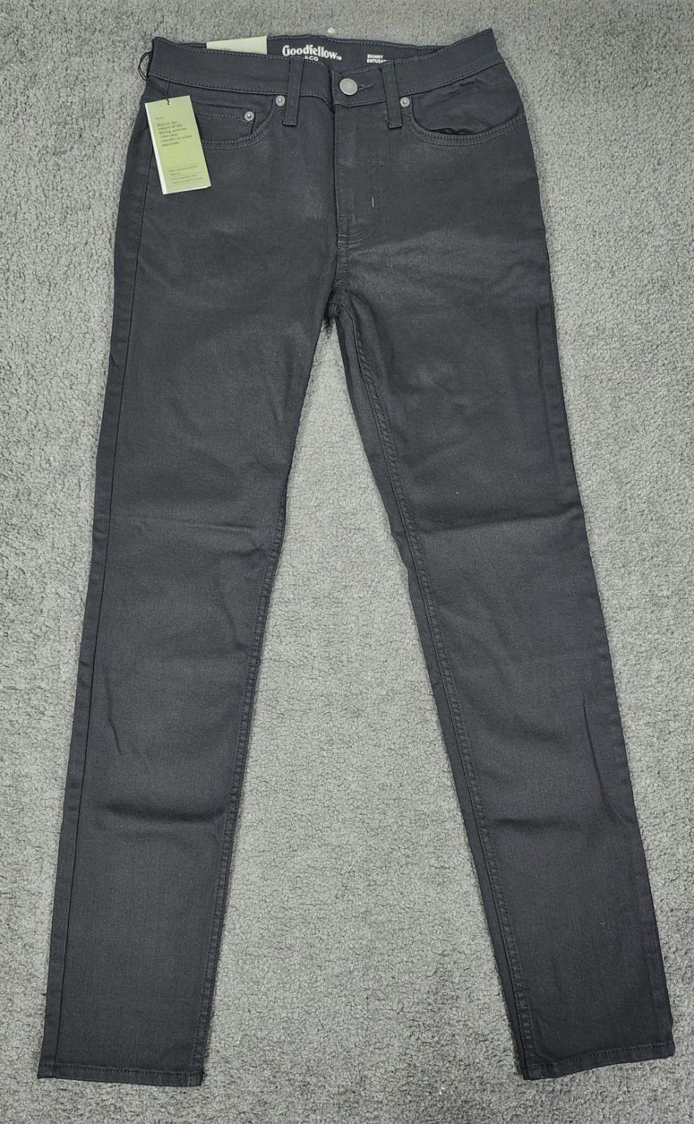 Men’s Skinny Jeans 28×32 Black Goodfellow Co Slimmest Leg, 3% Spandex Stretch