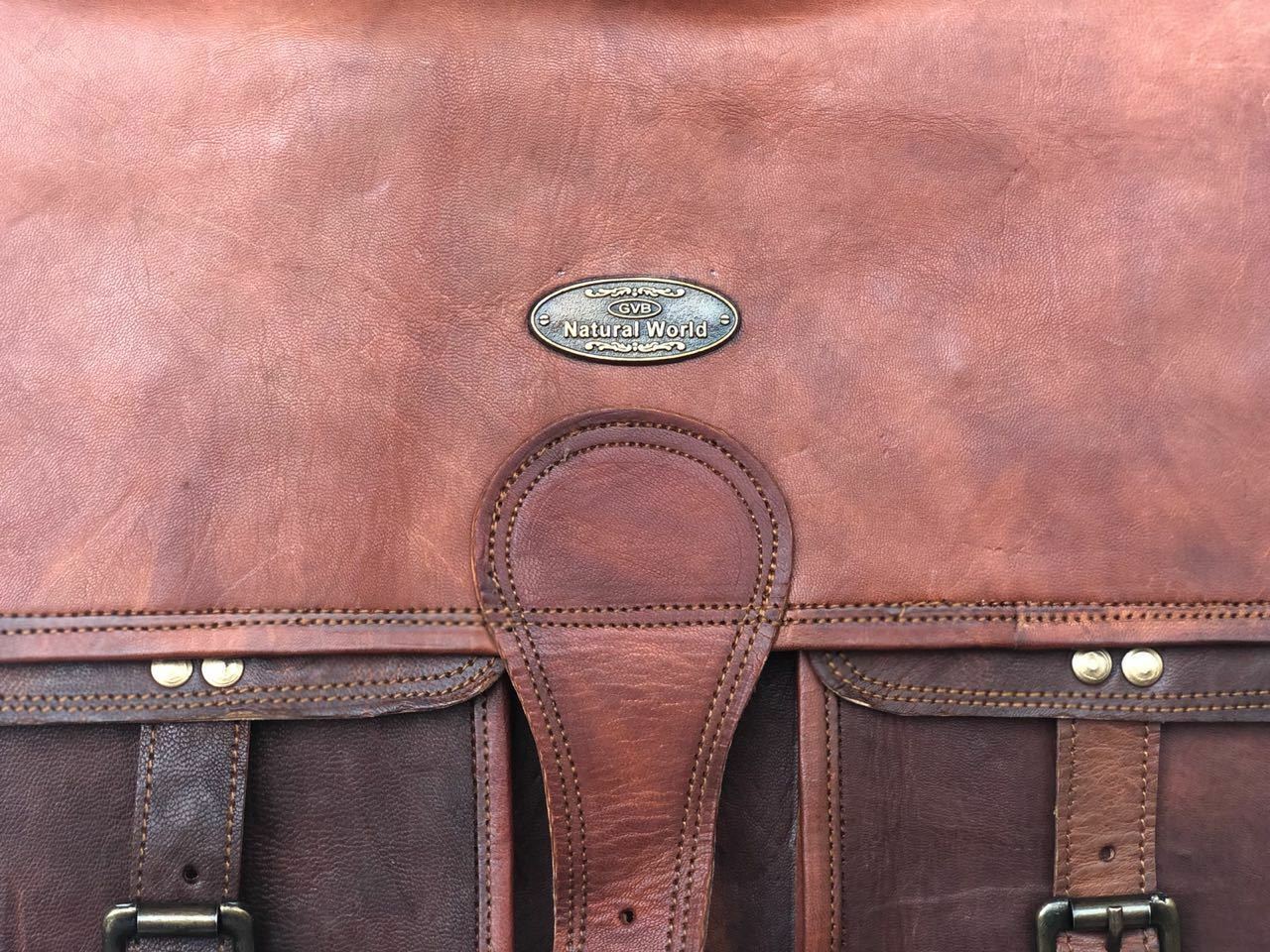 Handmade Men’s Genuine Leather Vintage Laptop Messenger Briefcase Bag Satchel