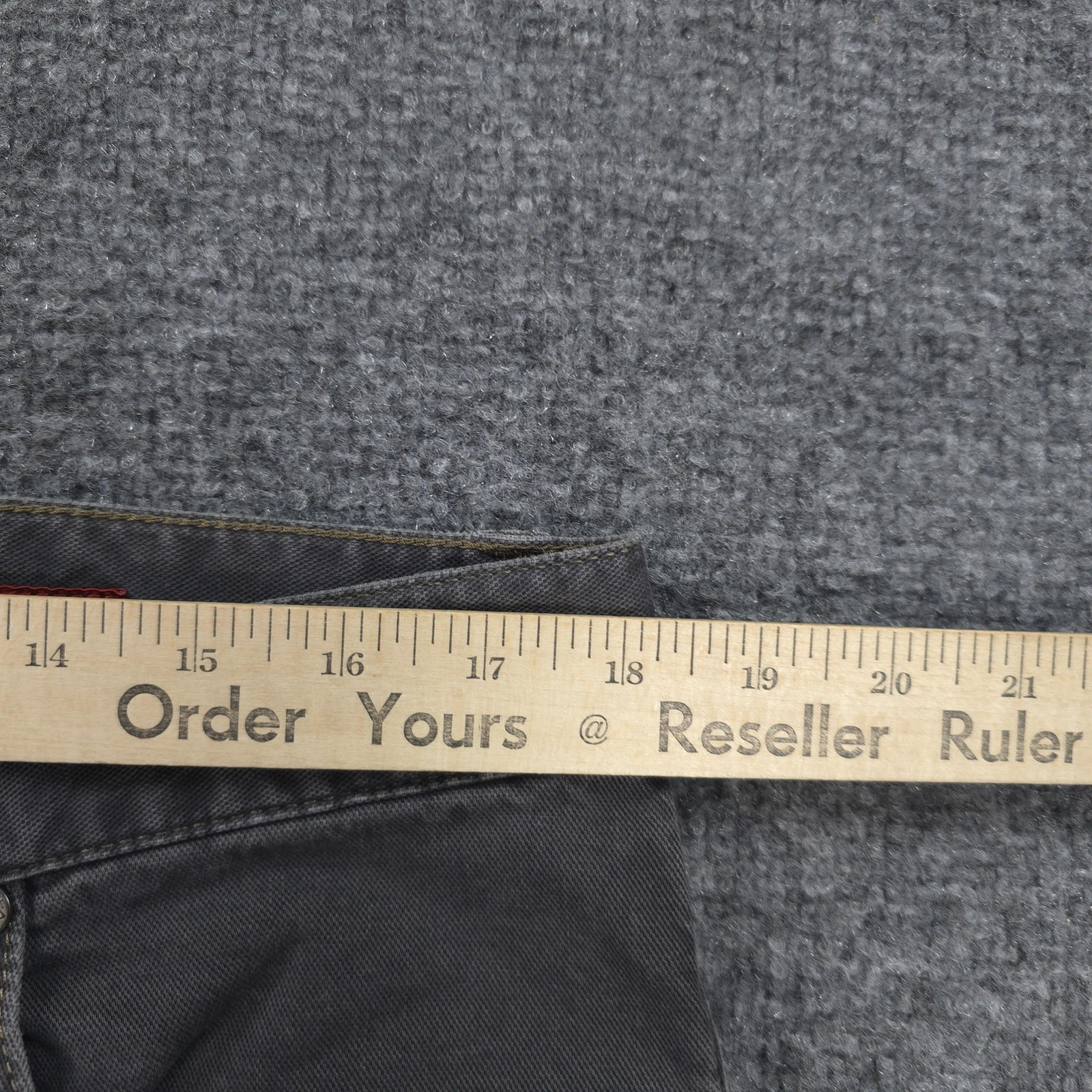 Alberto Jeans Mens 36×30 Gray Modern Fit Vintage Canvas Denim Stretch Casual