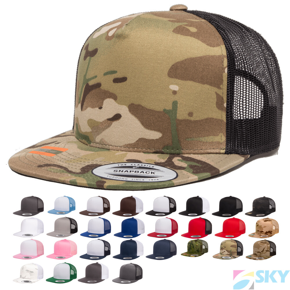 Yupoong Five-Panel Classic Trucker Cap Meshback Snapback Hat 6006