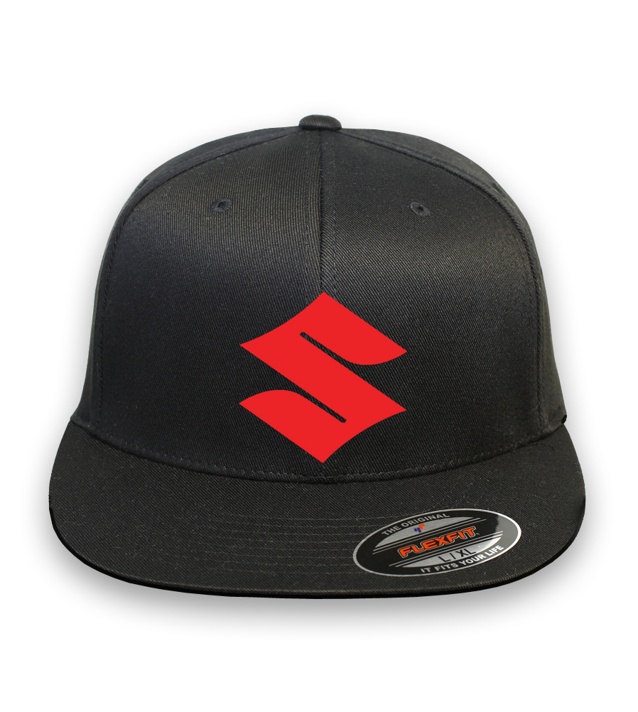 Suzuki Motorcycle Racing CURVED or FLAT BILL FLEXFIT HAT*FREE SHIPPING in BOX*