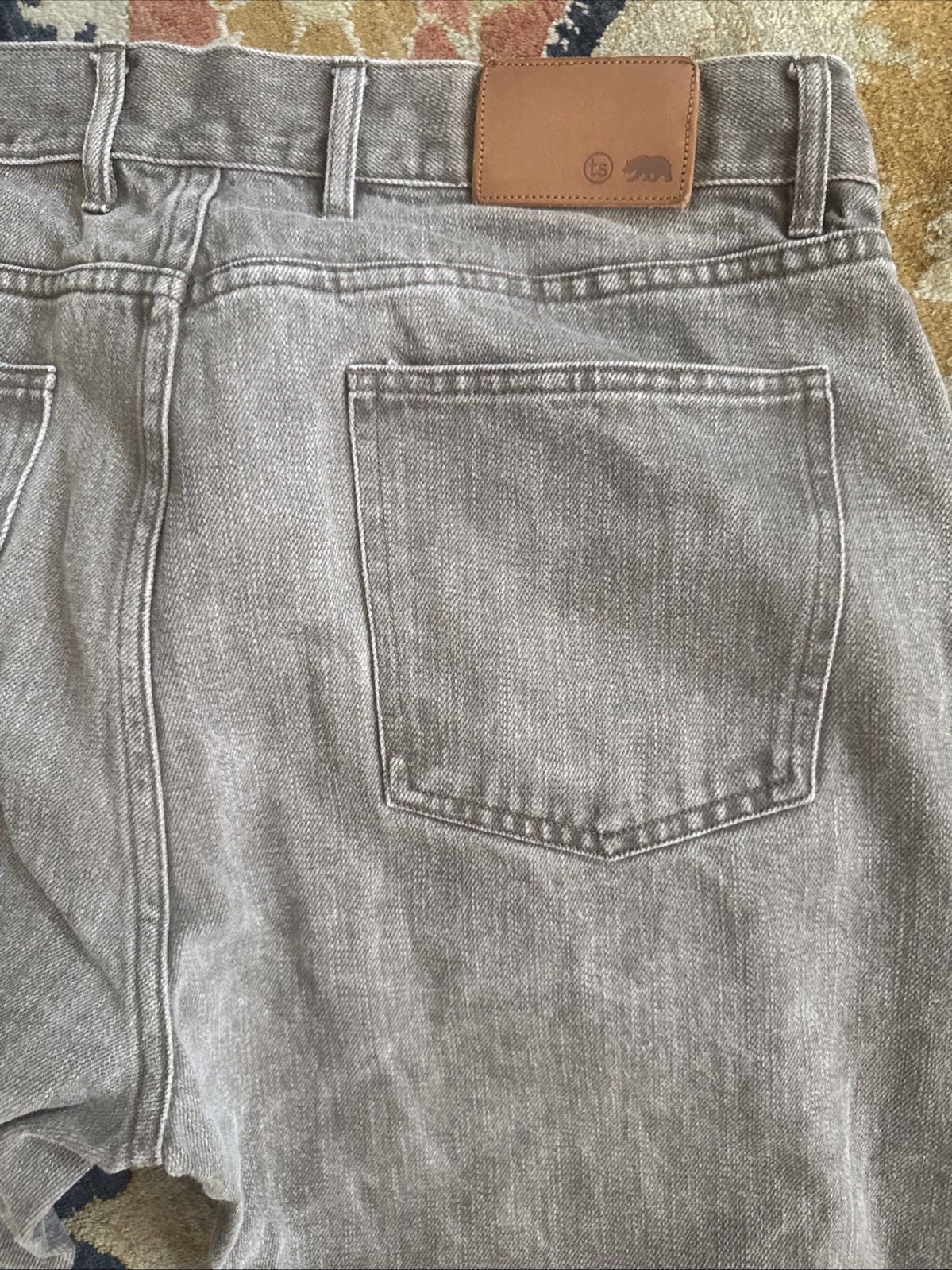 TAYLOR STITCH DEMOCRATIC GRAY NATURAL ORGANIC 10oz SELVEDGE DENIM JEANS 35×33