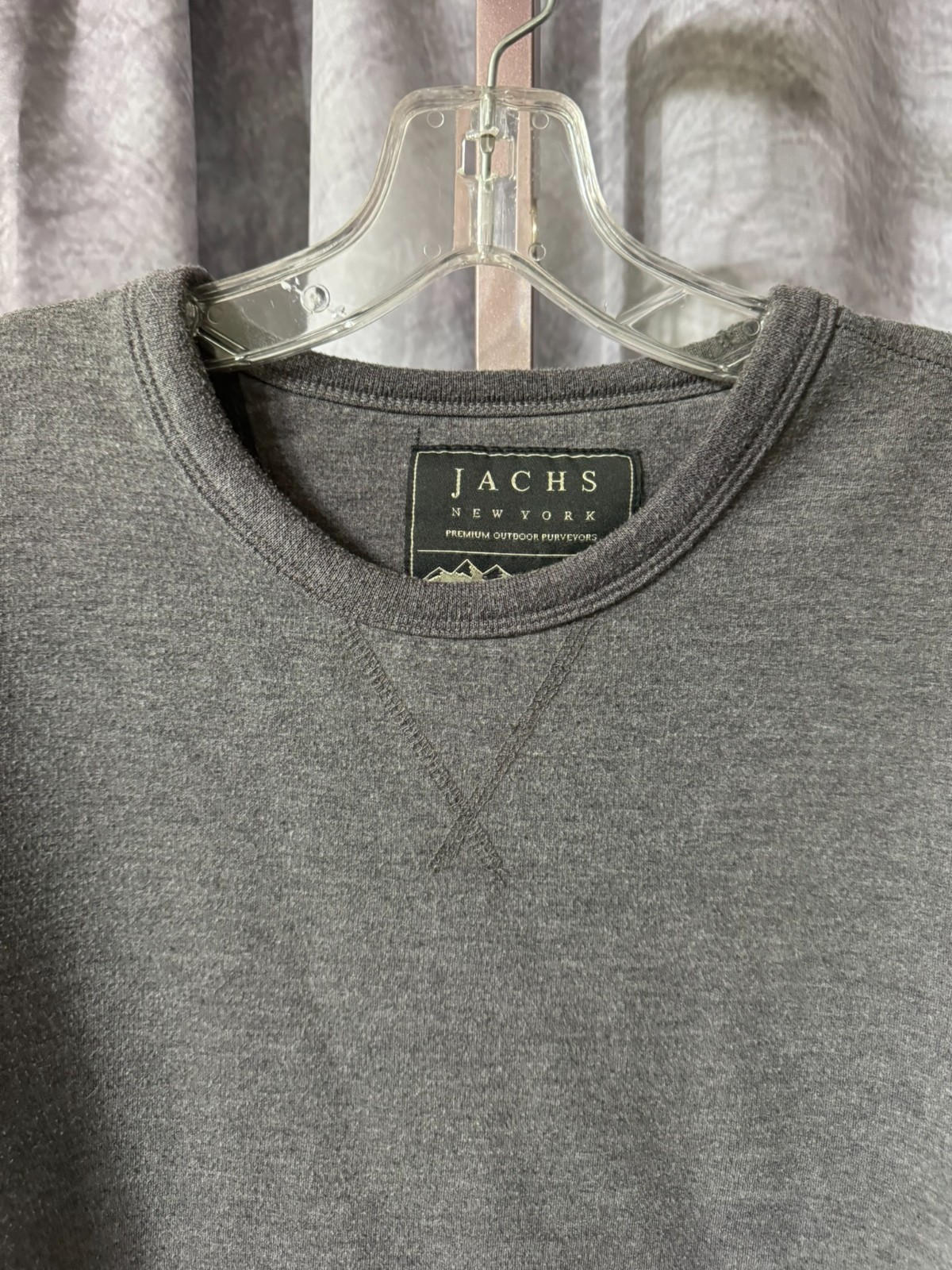 $124 Jachs New York Soft Touch Heather Grey Sweatshirt – M