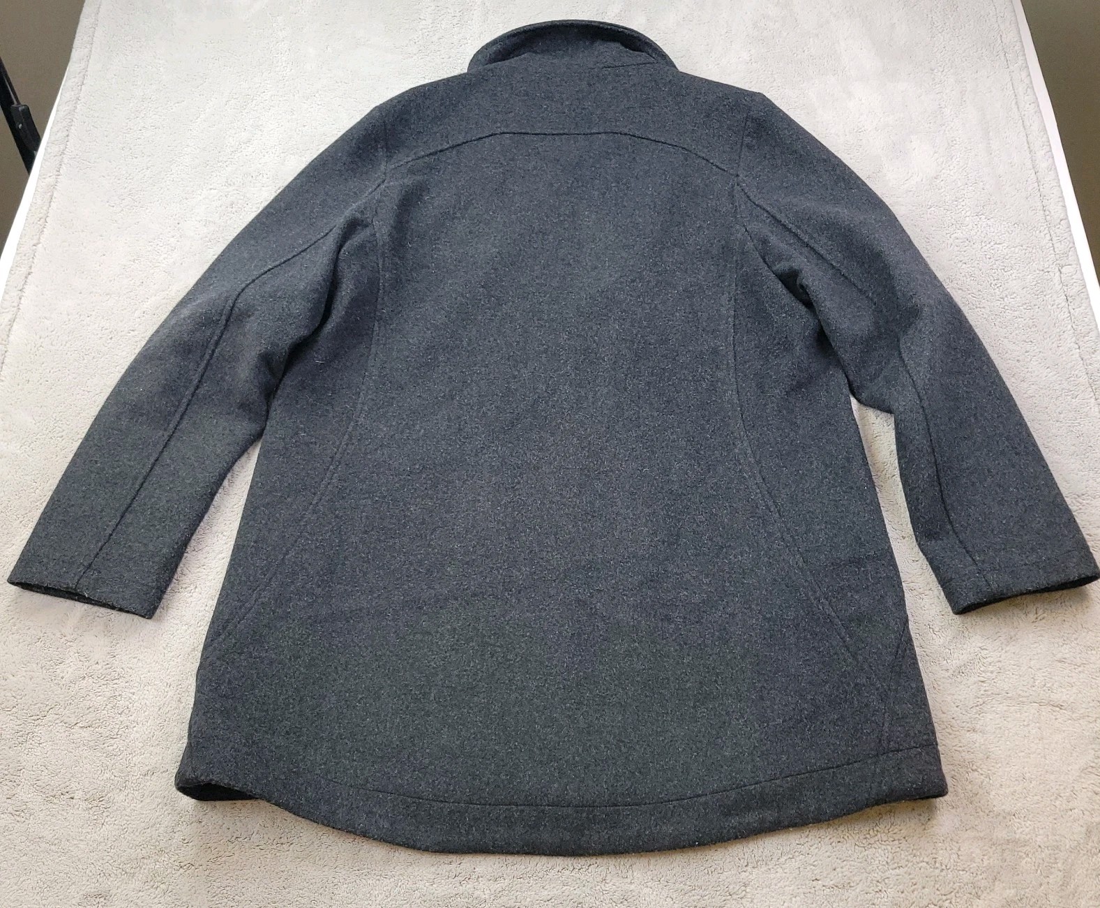 Pendleton Wool Cascade Campbell Peacoat Womens Large Gray Glacier Striped Lining