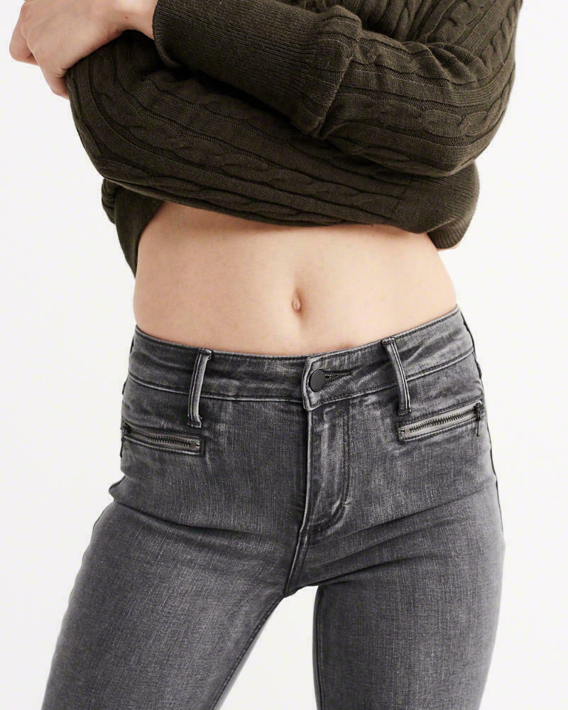 Abercrombie & Fitch Super Skinny Ankle Jeans Grey Denim 26 New Gray Vintage NWT