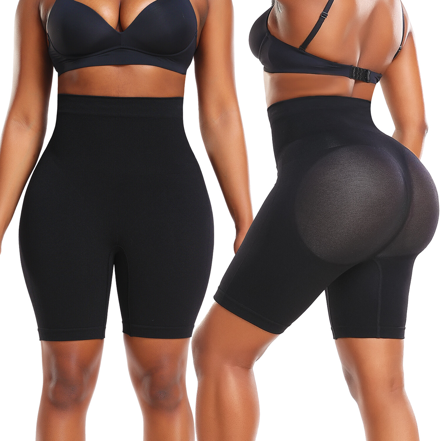 Women’s High Waisted Butt Lifter Shorts Shapewear Thigh Body Shaper Slimming US