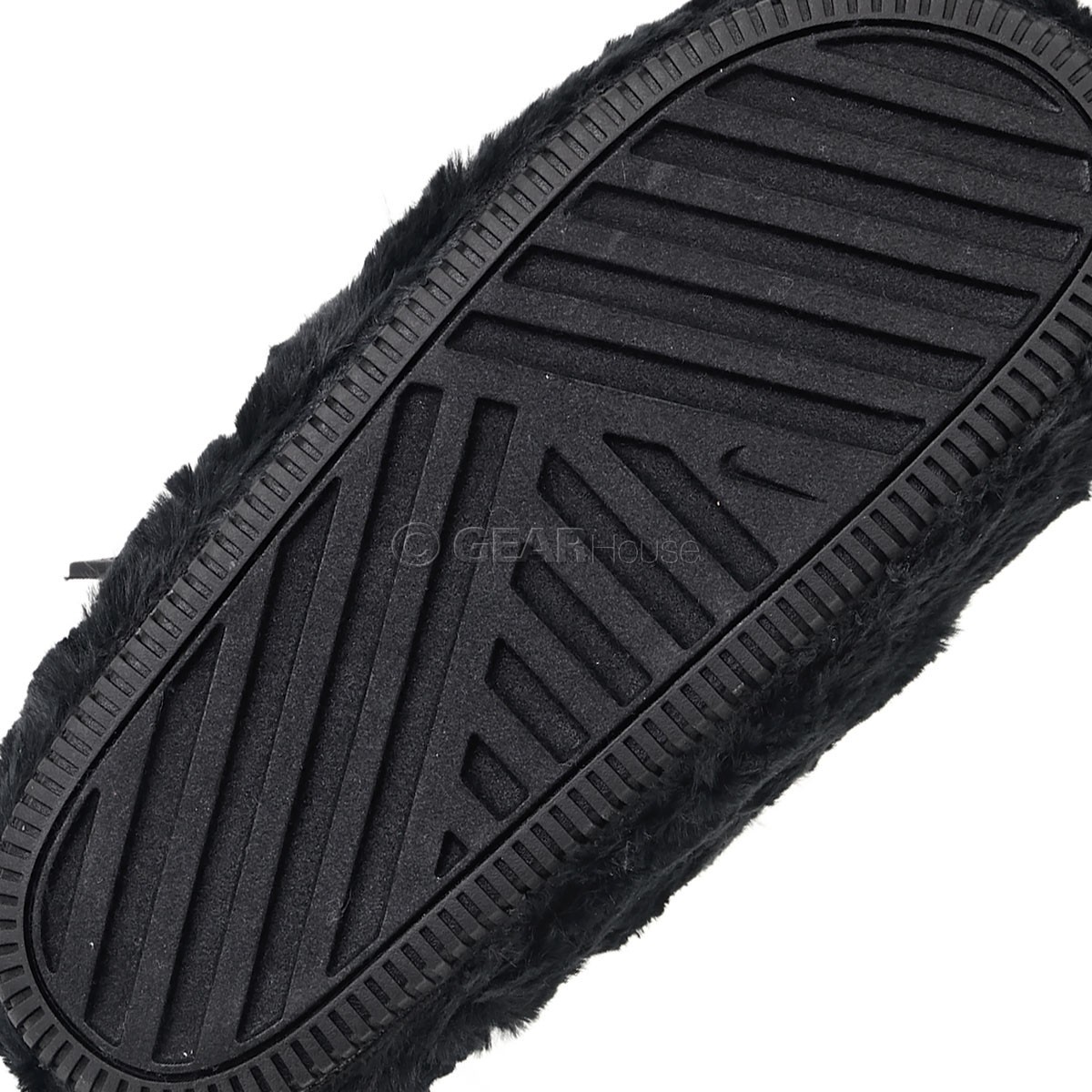 Nike Calm Womens Fuzzy Mules Slipper Sandals Faux Fur Black, Pick Size