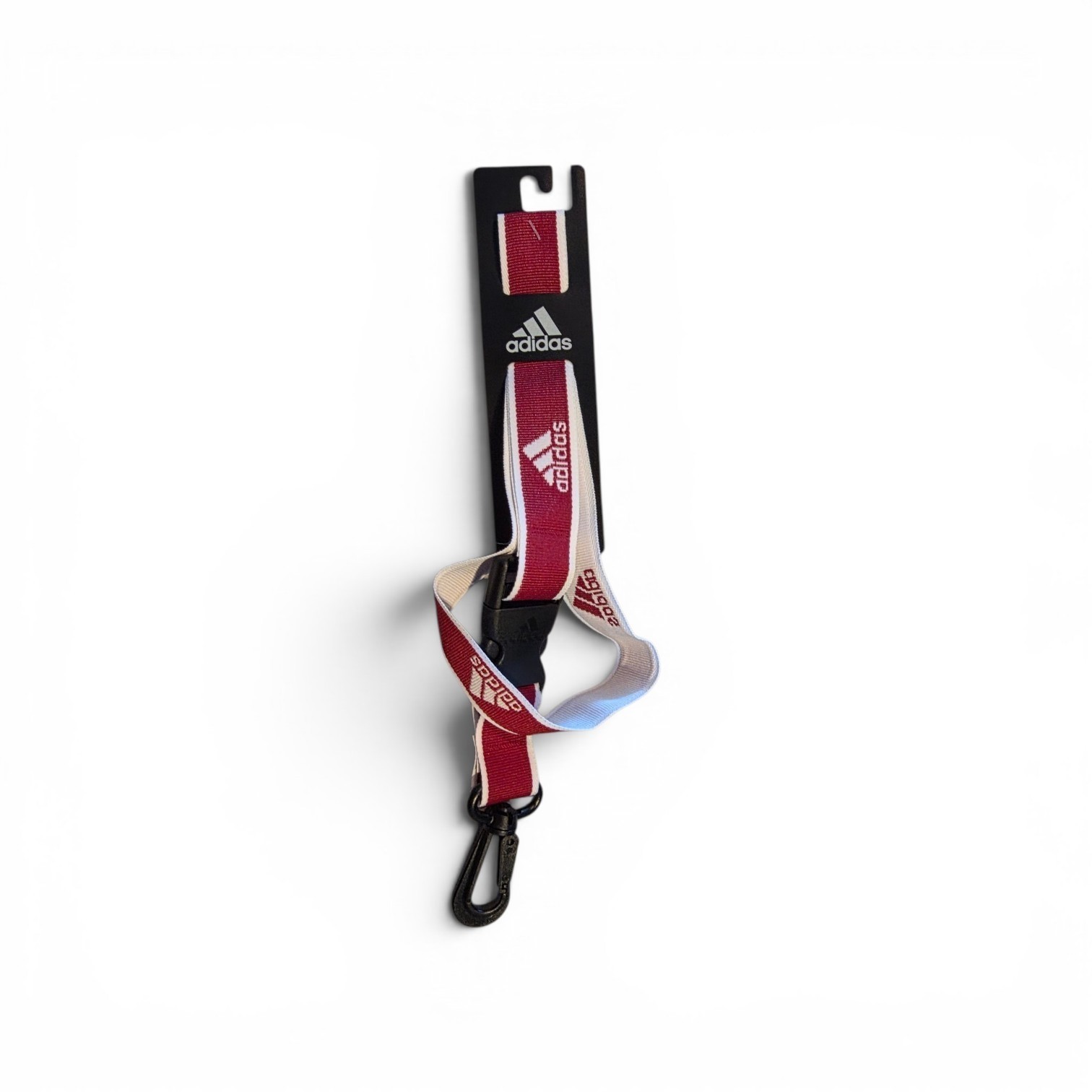 Adidas Interval Lanyard Red White Detachable Clip NWT 5134824
