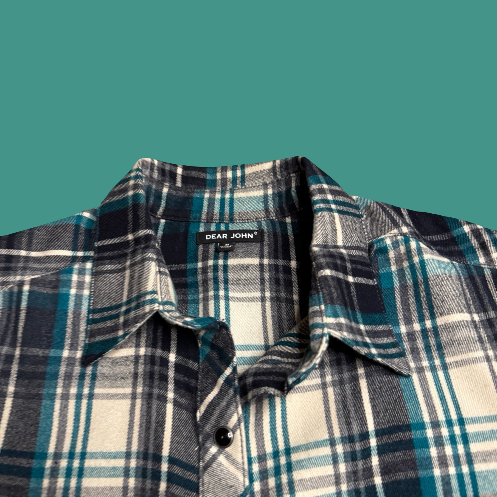 Dear John Womens Flannel Shirt Medium Plaid Pearl Snap Western Anthropologie