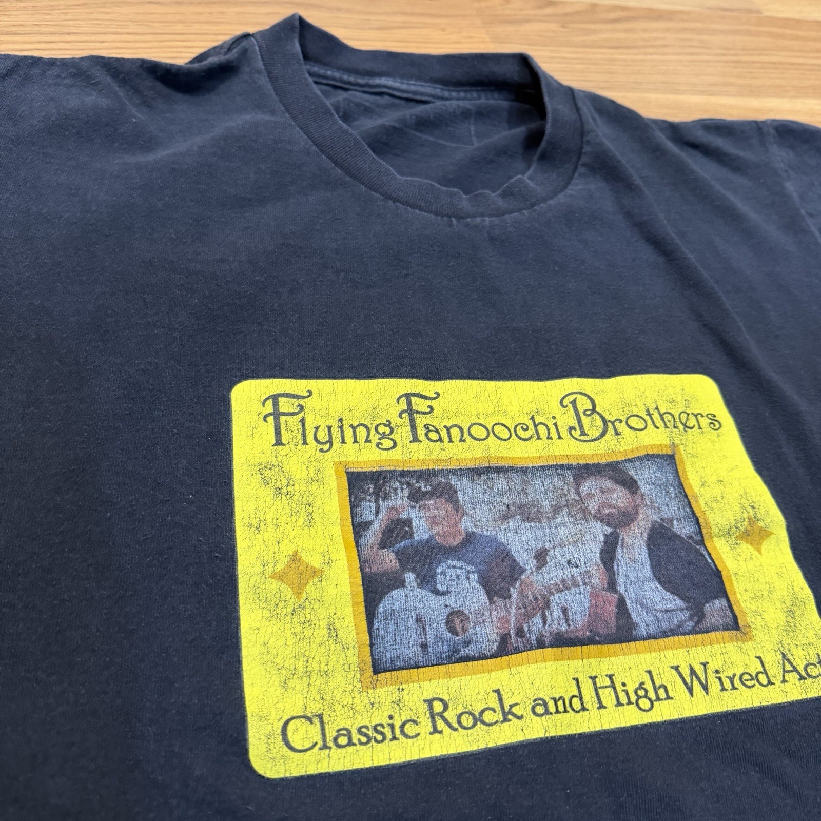 Vintage Flying Fanoochi Brothers Classic Rock T Shirt Local Band Tee Mens Medium