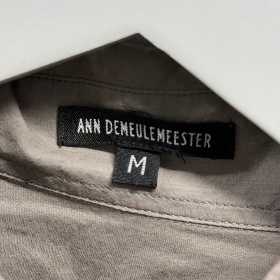 ANN DEMEULEMEESTER Archive Grey Cotton Hidden Button Up Shirt M Belgium