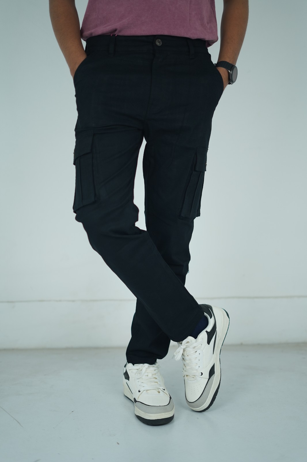 Men’s Flex Cargo Trousers Heavy Duty Stretch Casual Pants