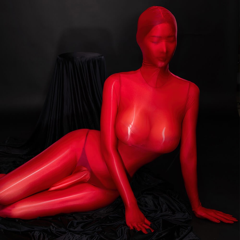 Mens Sexy Oily Glossy Full Body Stockings Sheath Pouch Catsuit Bodysuit Jumpsuit