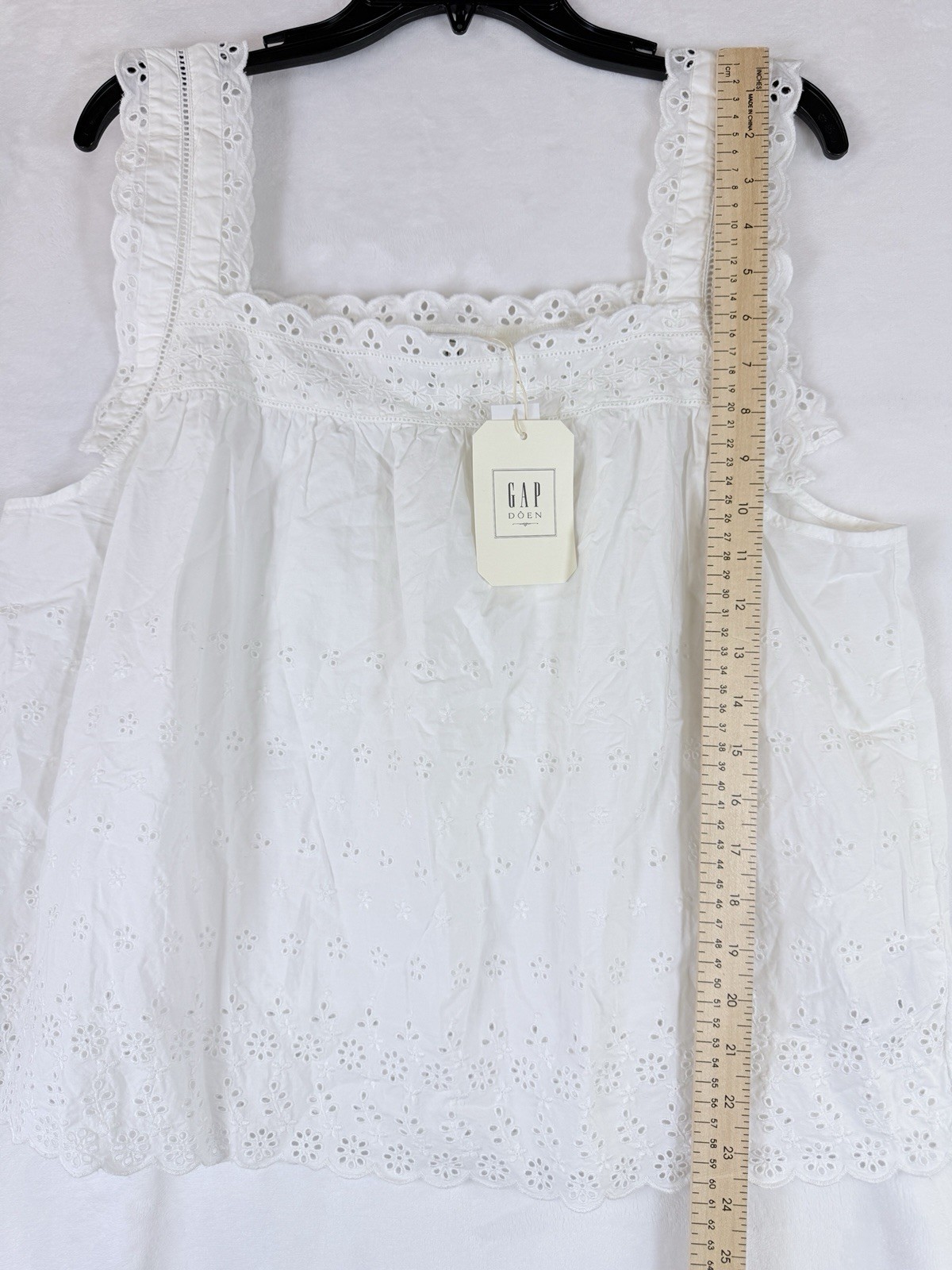 GAP x Doen Eyelet Top Large Cotton Cottagecore Boho New NWT