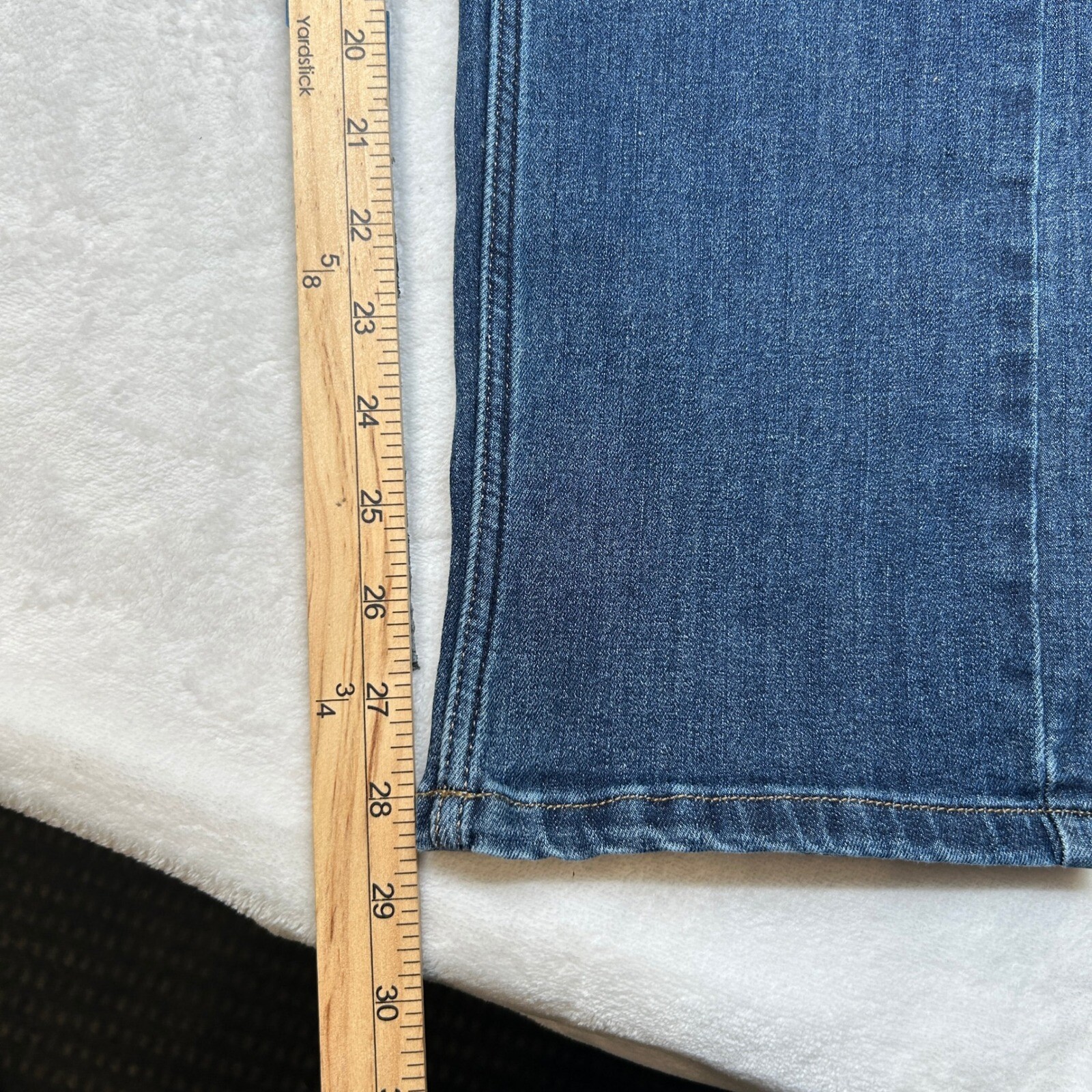 Eddie Bauer Denim Jeans Mens 30×29 (Tag 32×29) Blue Dark Wash Straight Fit