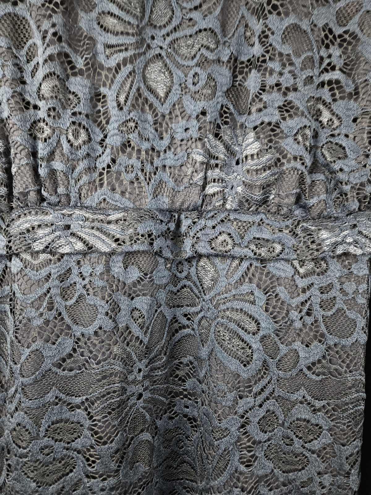 New! Kiyonna Size 5X Blue Elegant Lace Maxi Dress Mother Of The Bride Wedding