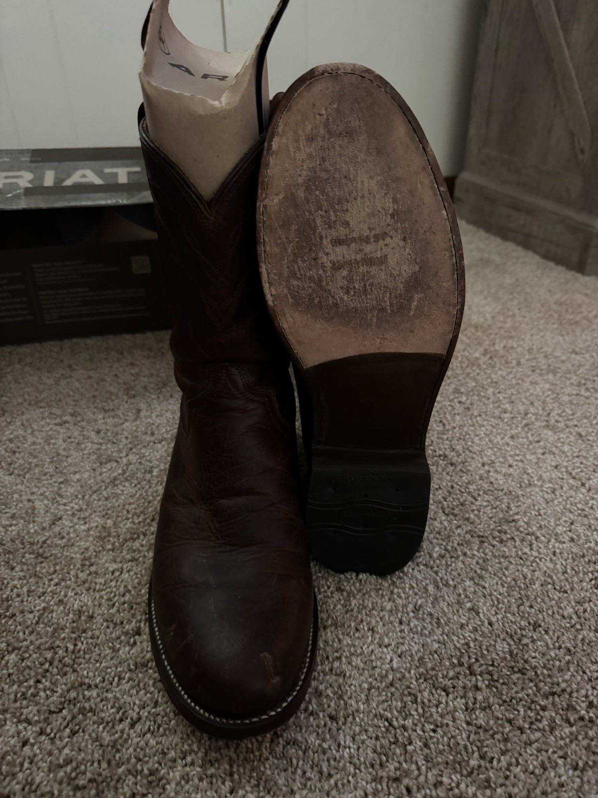 These Are The Ariat Bench Made Clantons Boots 11d Bison Cowboy Boot Roper Heel