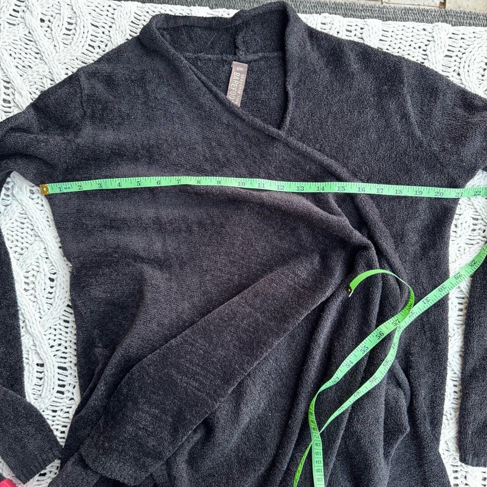 Barefoot Dreams Black Cozy Wrap Cardigan Small/Medium