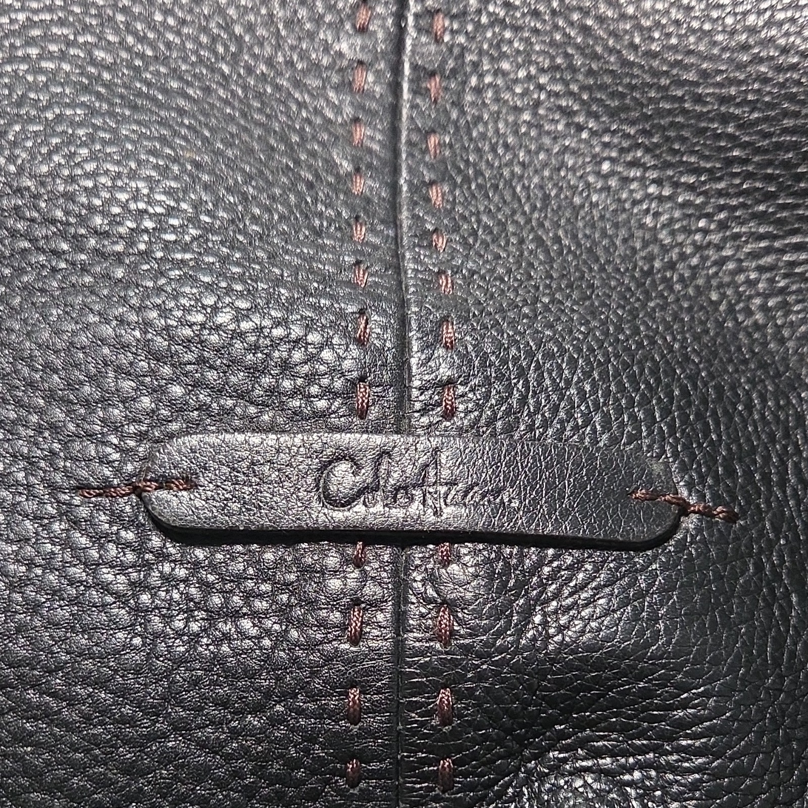 Cole Haan Black Shoulder Bag Zip Top Buckle Accents Adjustable Strap Dust Bag.