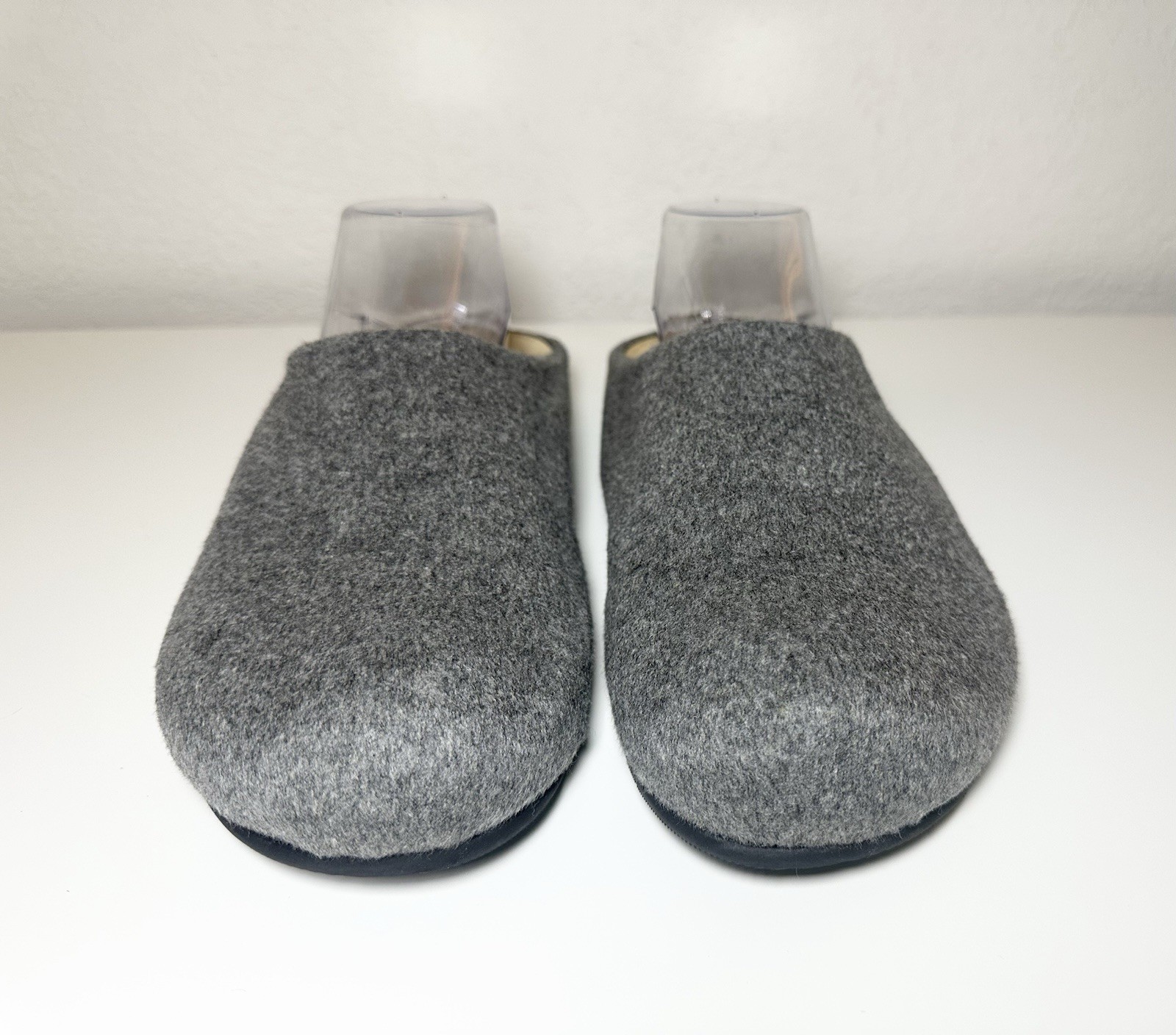 THE ROW Hugo Wool Cashmere Blend Dove Gray Slippers Clogs Shoes IT 41.5 US 11.5