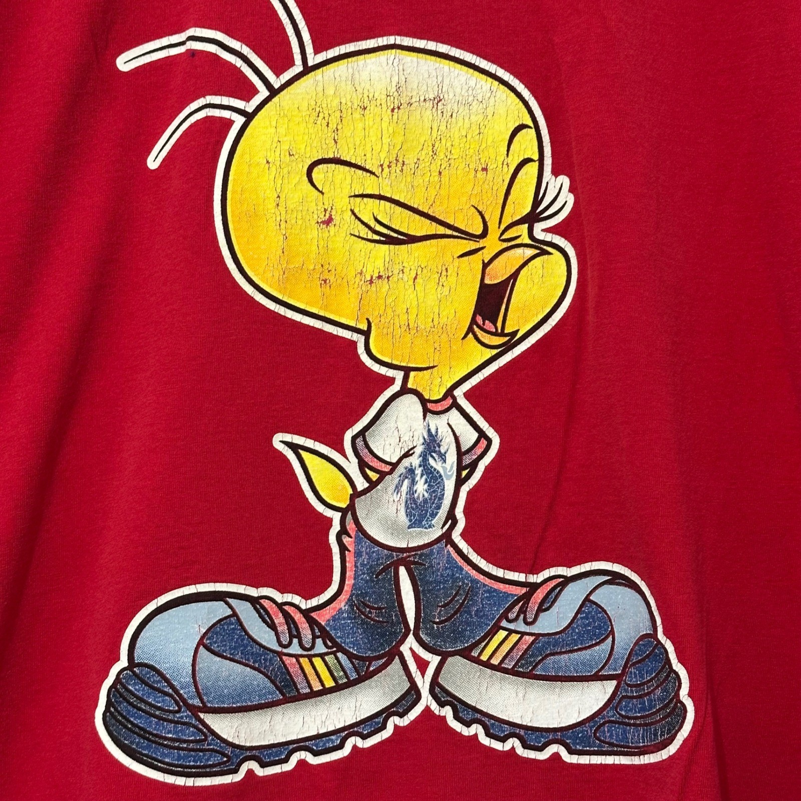 Looney Tunes Tweety Bird Red T Shirt Mens Large Cartoon Graphic Warner Bros 1998