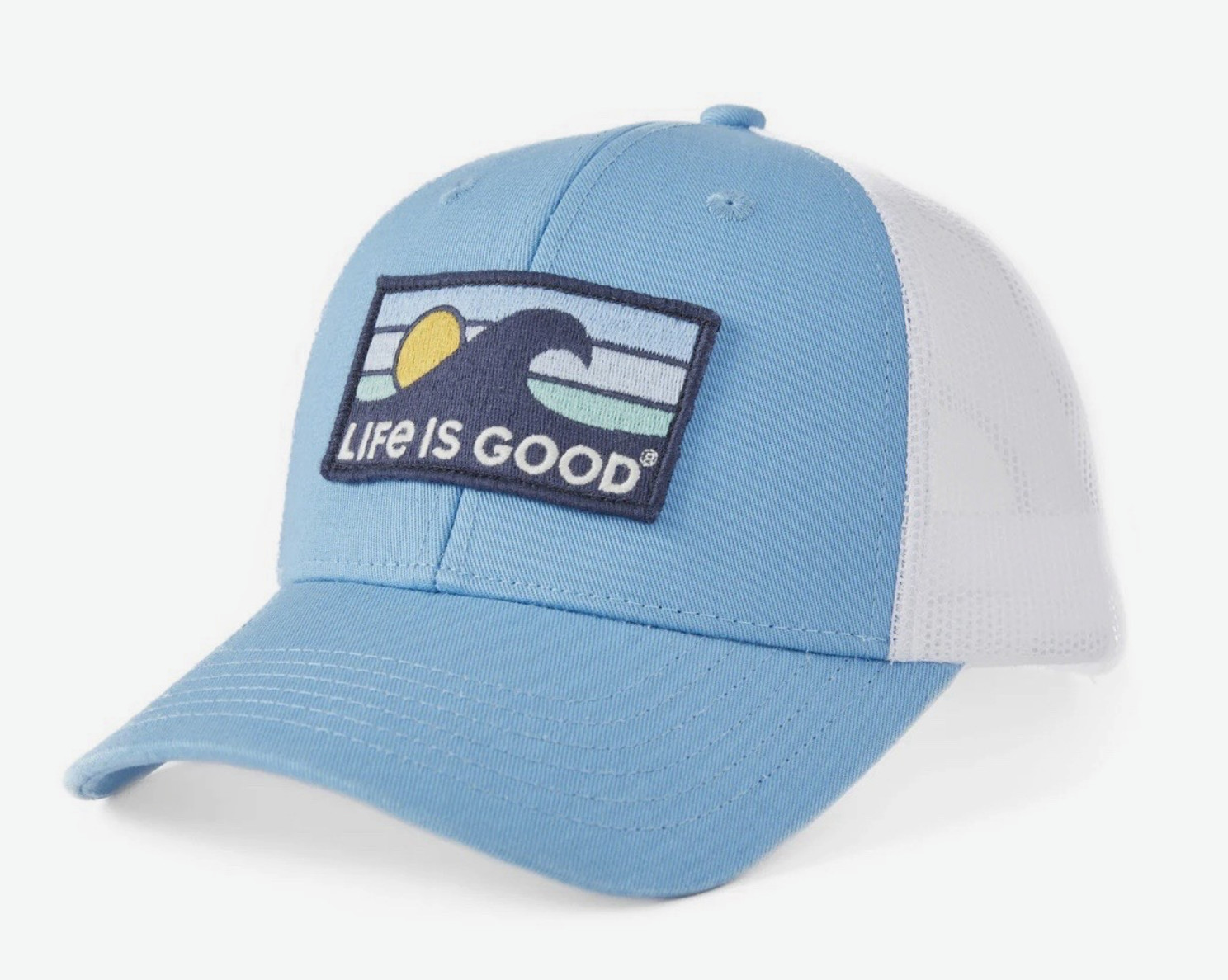 Life Is Good Hat Adult Unisex LIG Wave Hard Mesh Back Cap One Size