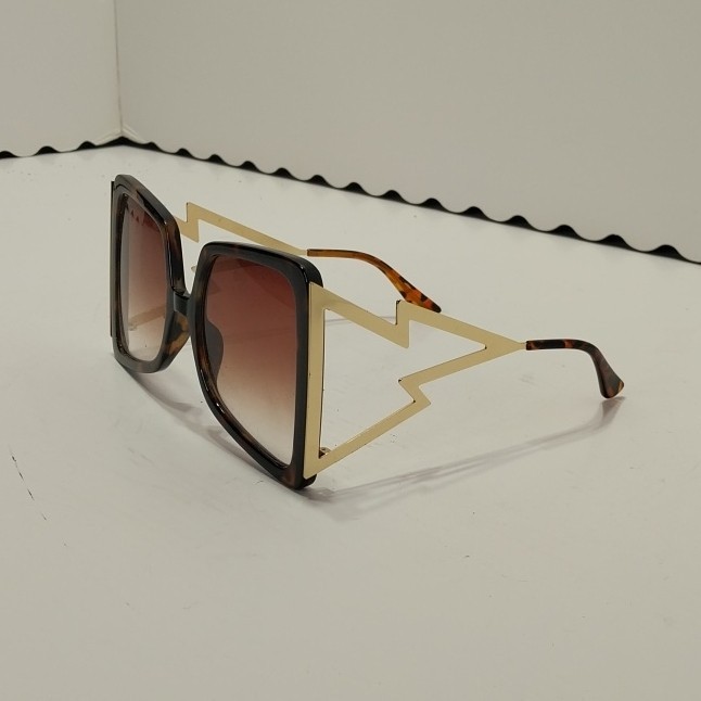 Women’s Oversized Square Tortoiseshell Sunglasses Brown Gradient Tinted Lenses