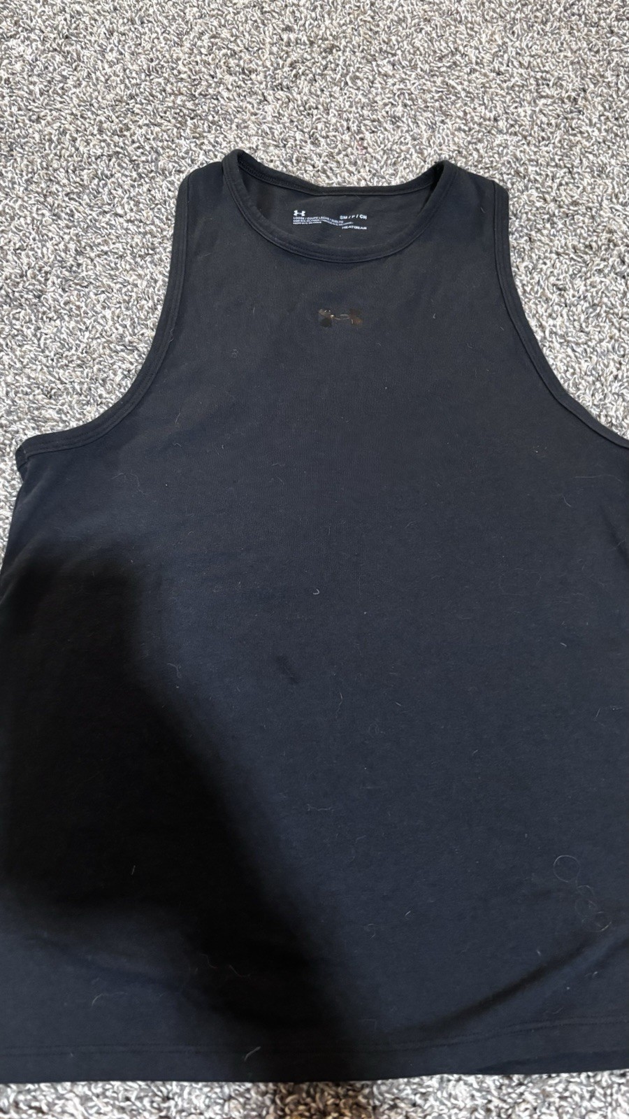 Under Armour HeatGear Men’s Black Loose Sleeveless Crew Neck Tank Top Size S