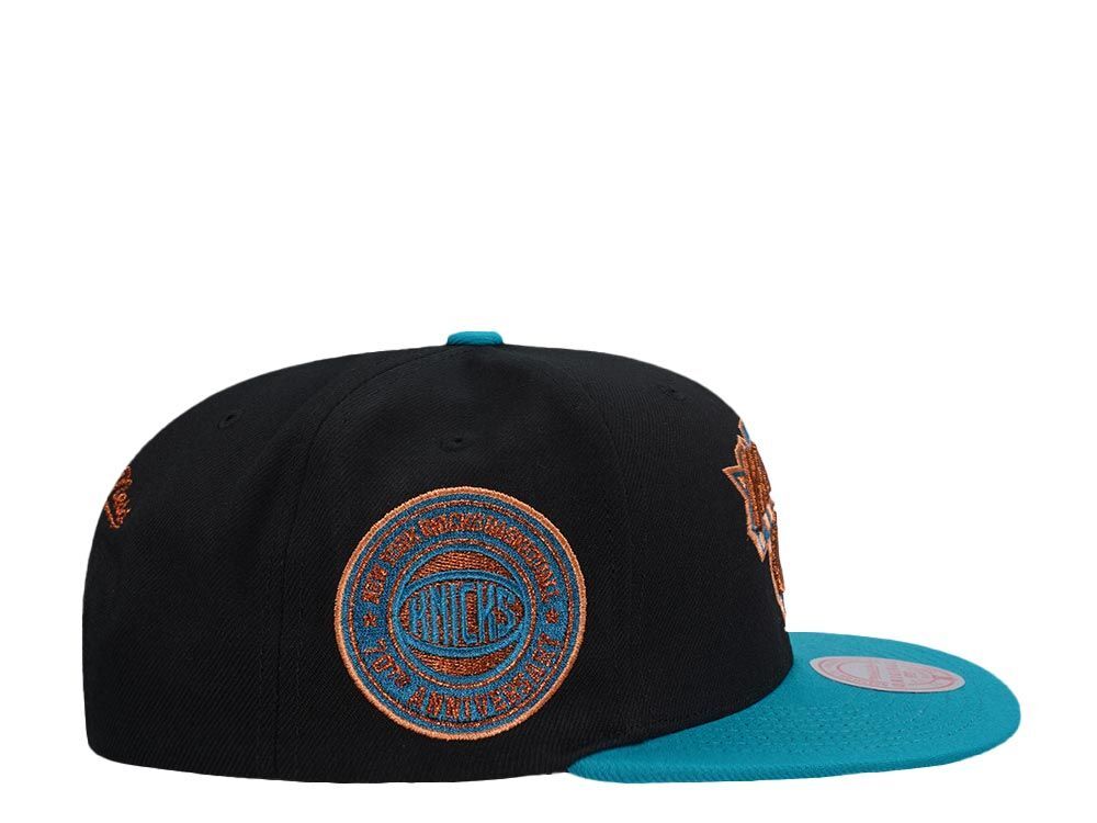 MENS MITCHELL & NESS NBA MAKE CENTS SNAPBACK KNICKS – BLACK-TEAL