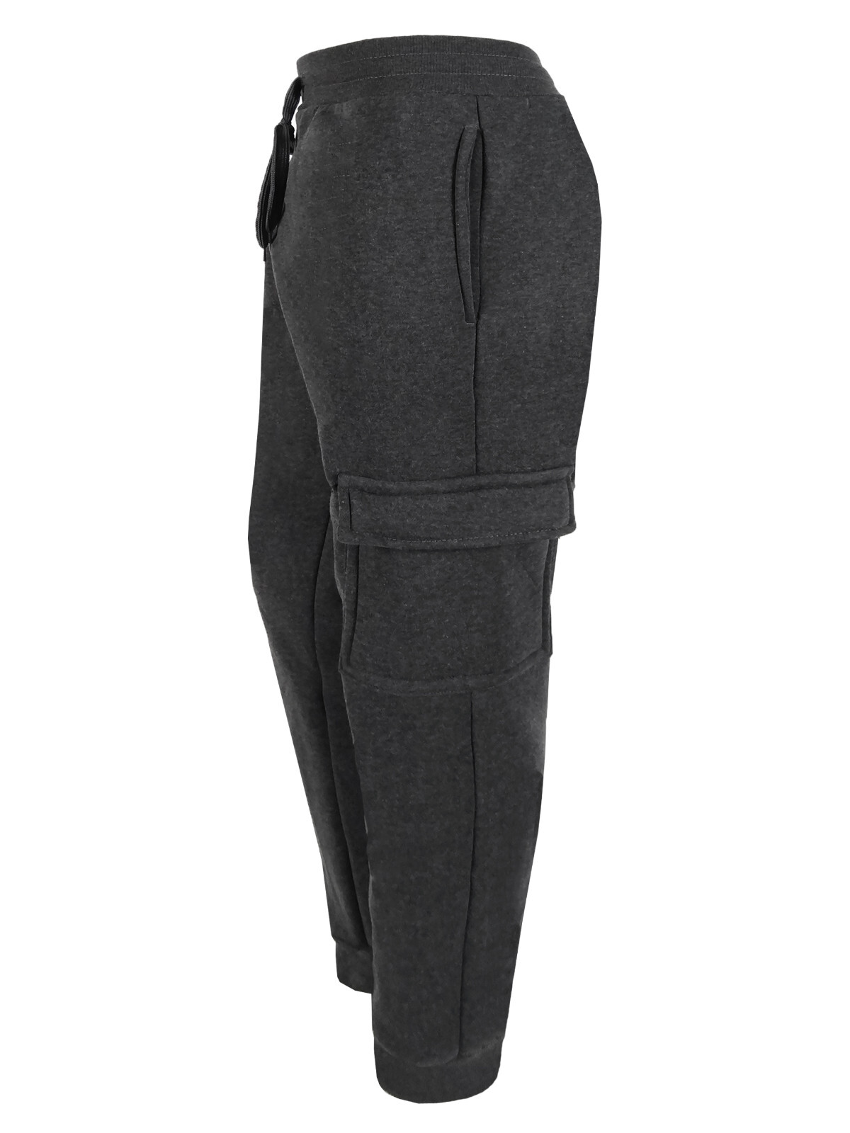 Sherpa Cargo Sweatpants 5 Pocket Thick Warm Padded Mens Jogger Fleece Flannel
