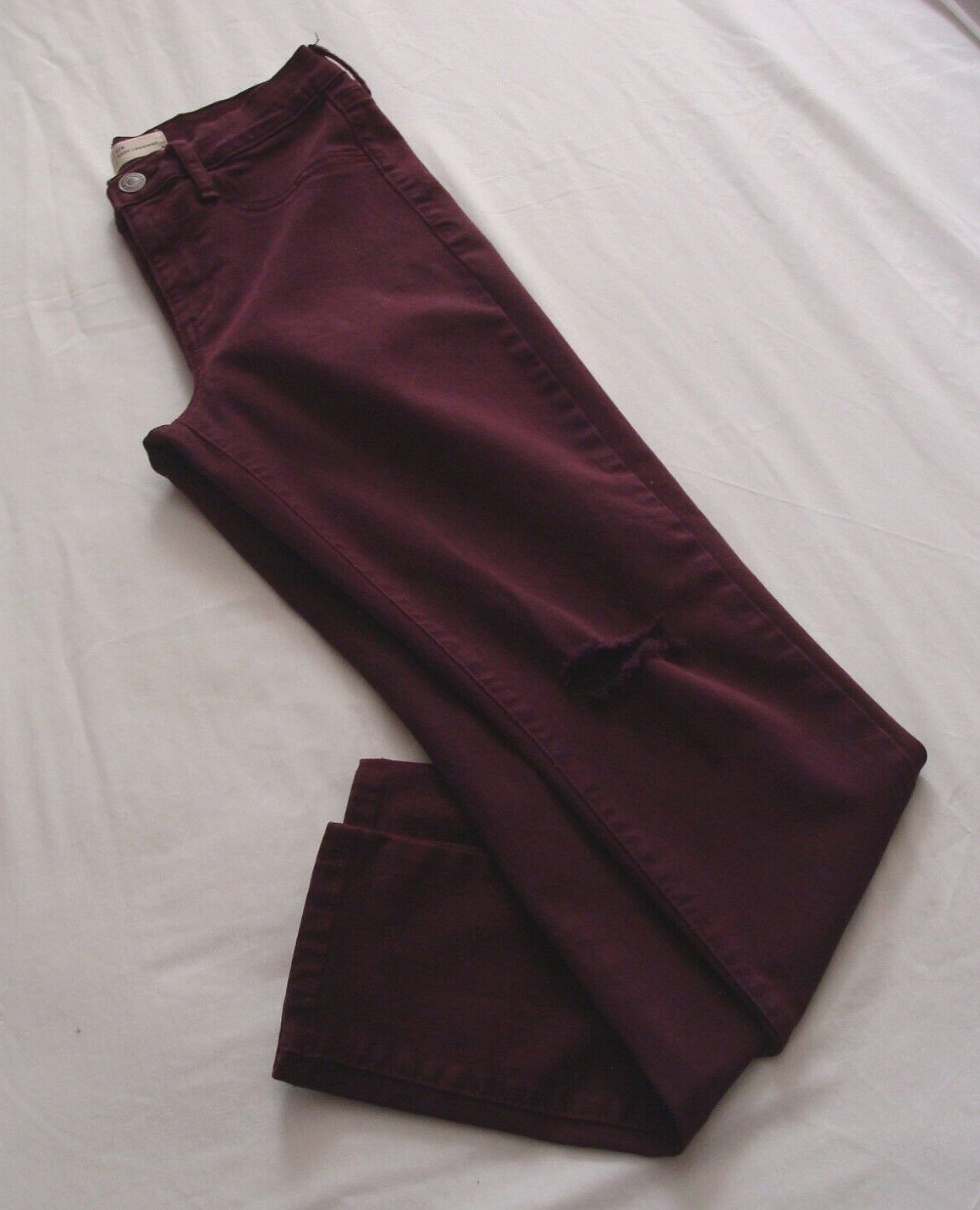 GAP Dark Mauve Purple “Easy LEGGING” DISTRESSED/Destroyed Jeans Sz 27 (26.5 In)