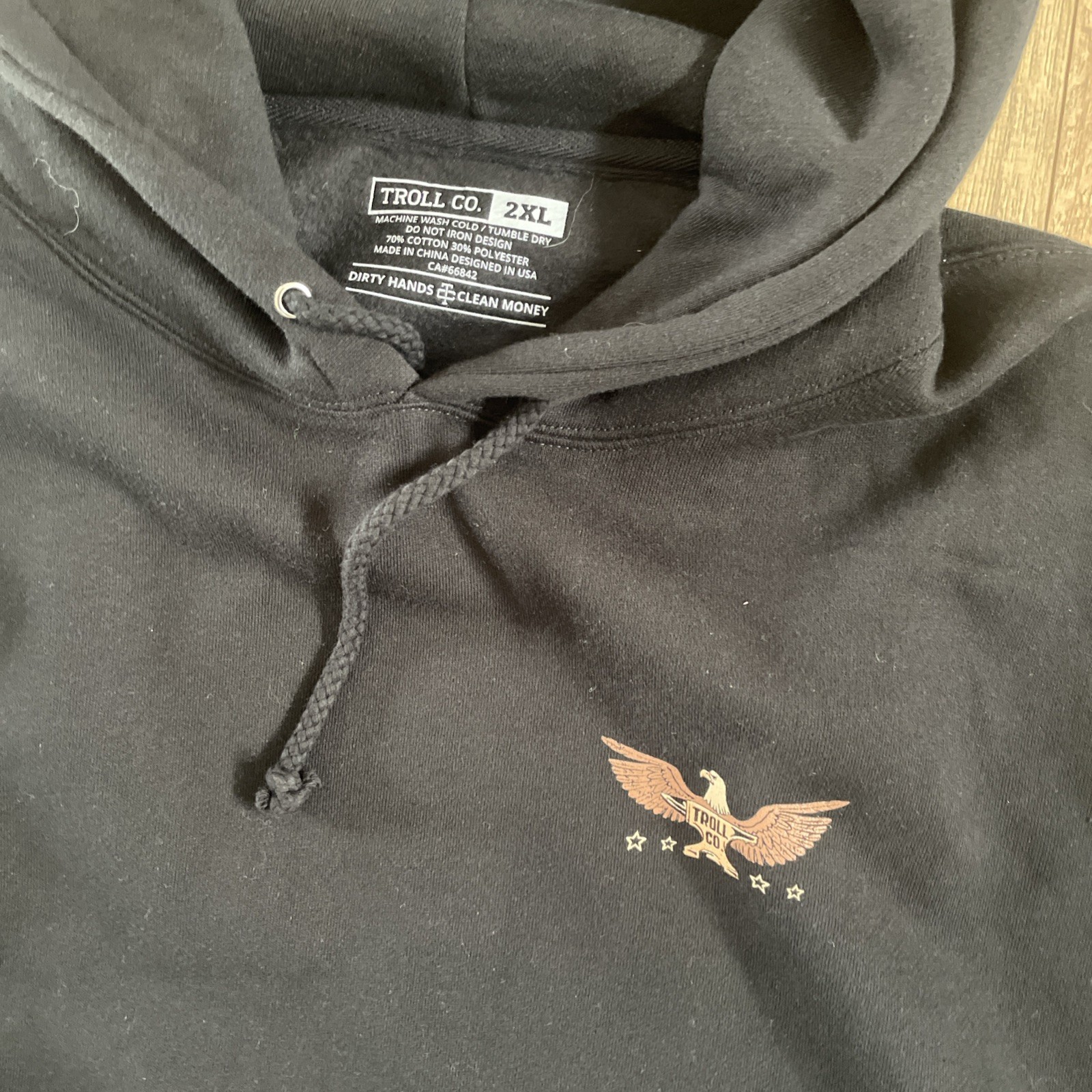 NWT Troll Co The World Needs More Rosies Black Logo Hoodie – 2XL
