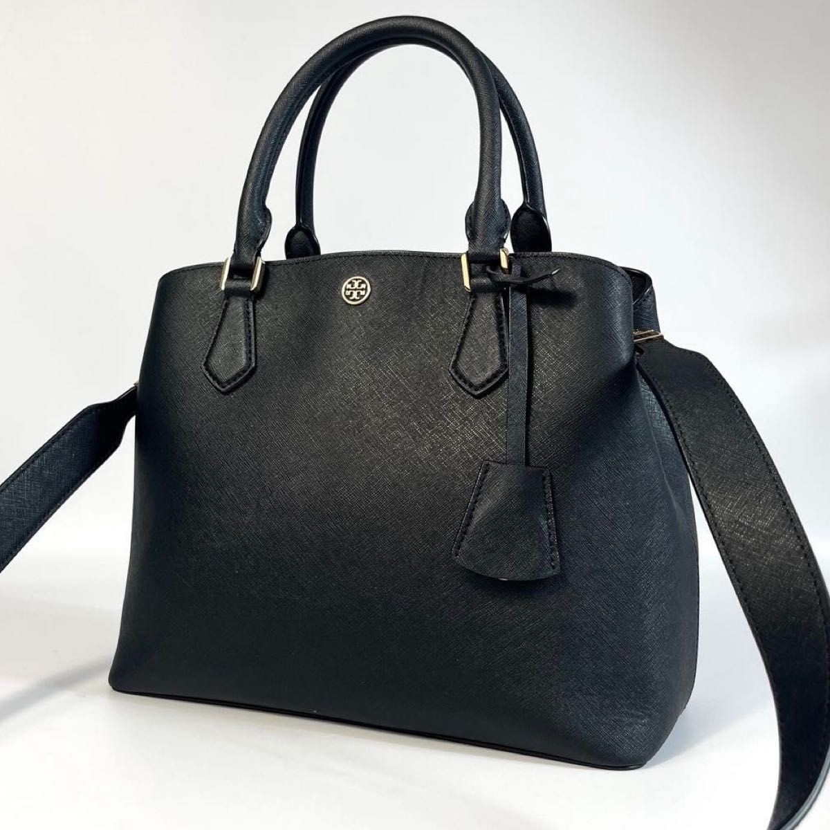 Excellent Condition TORY BURCH Robinson 2WAY Handbag Triple Compartment Tote