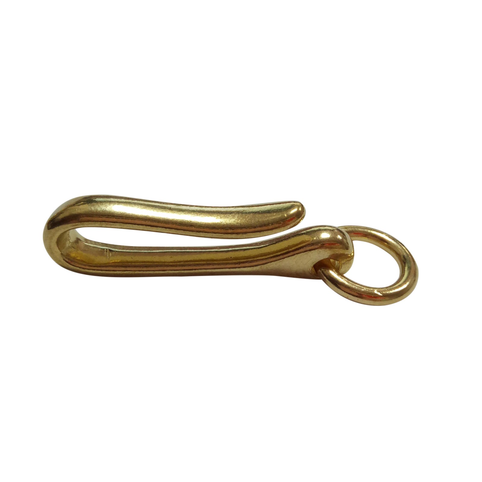 2Pc Small Retro Solid Brass KeyChain Key Ring Belt U Hook Wallet Chain Fish Hook