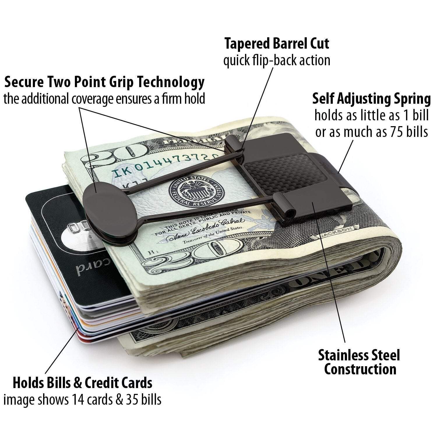 Bill Binder – Money Clip & Credit Card Holder