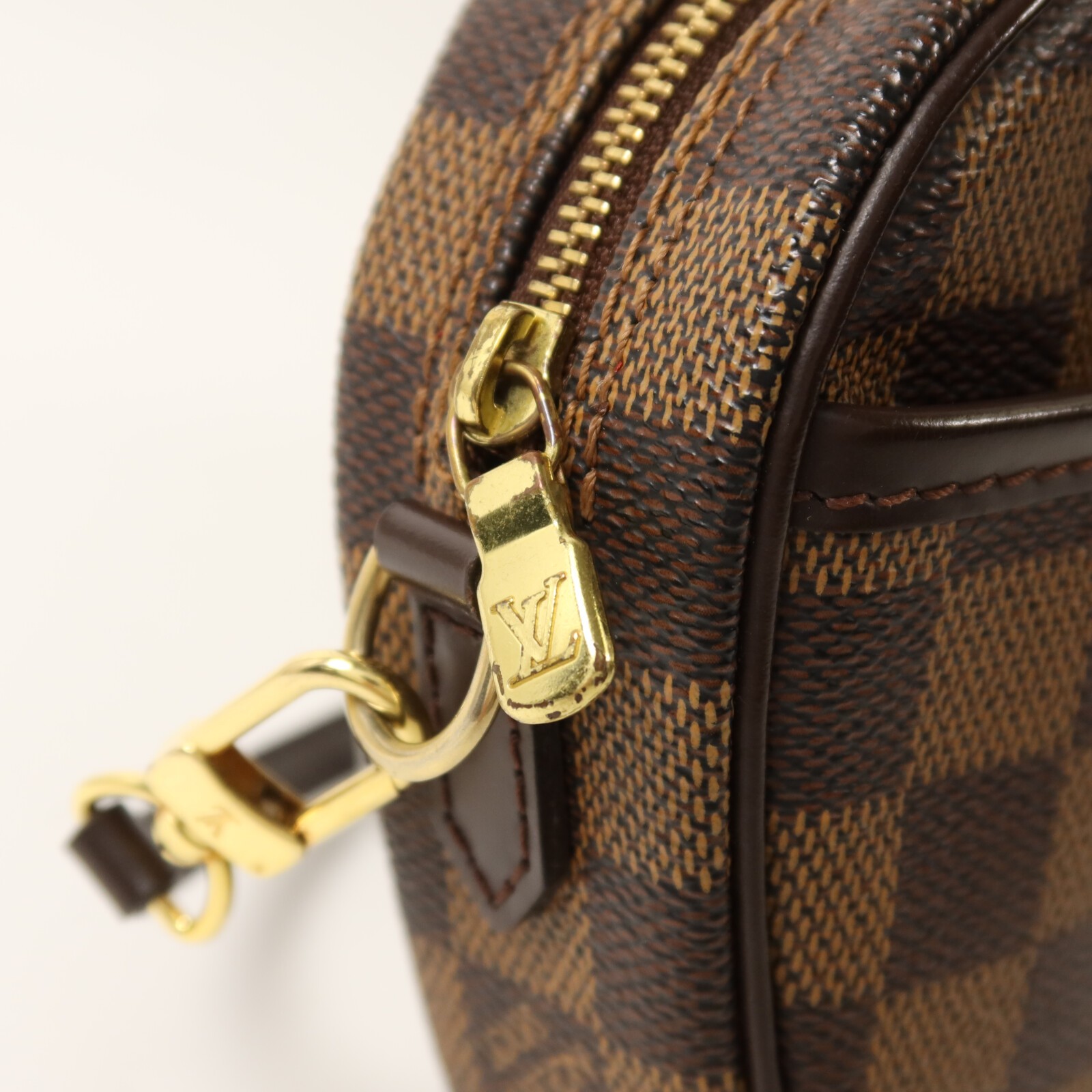 LOUIS VUITTON LV GHW Pochette Ipanema Shoulder Bag N51296 Damier Brown