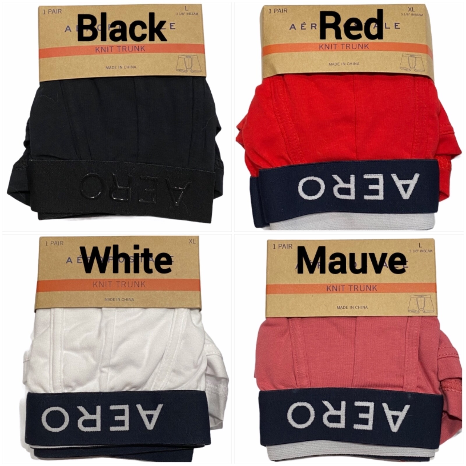 NWT AEROPOSTALE Knit Trunk Underwear Sz S-M-L-XL Assorted Colors