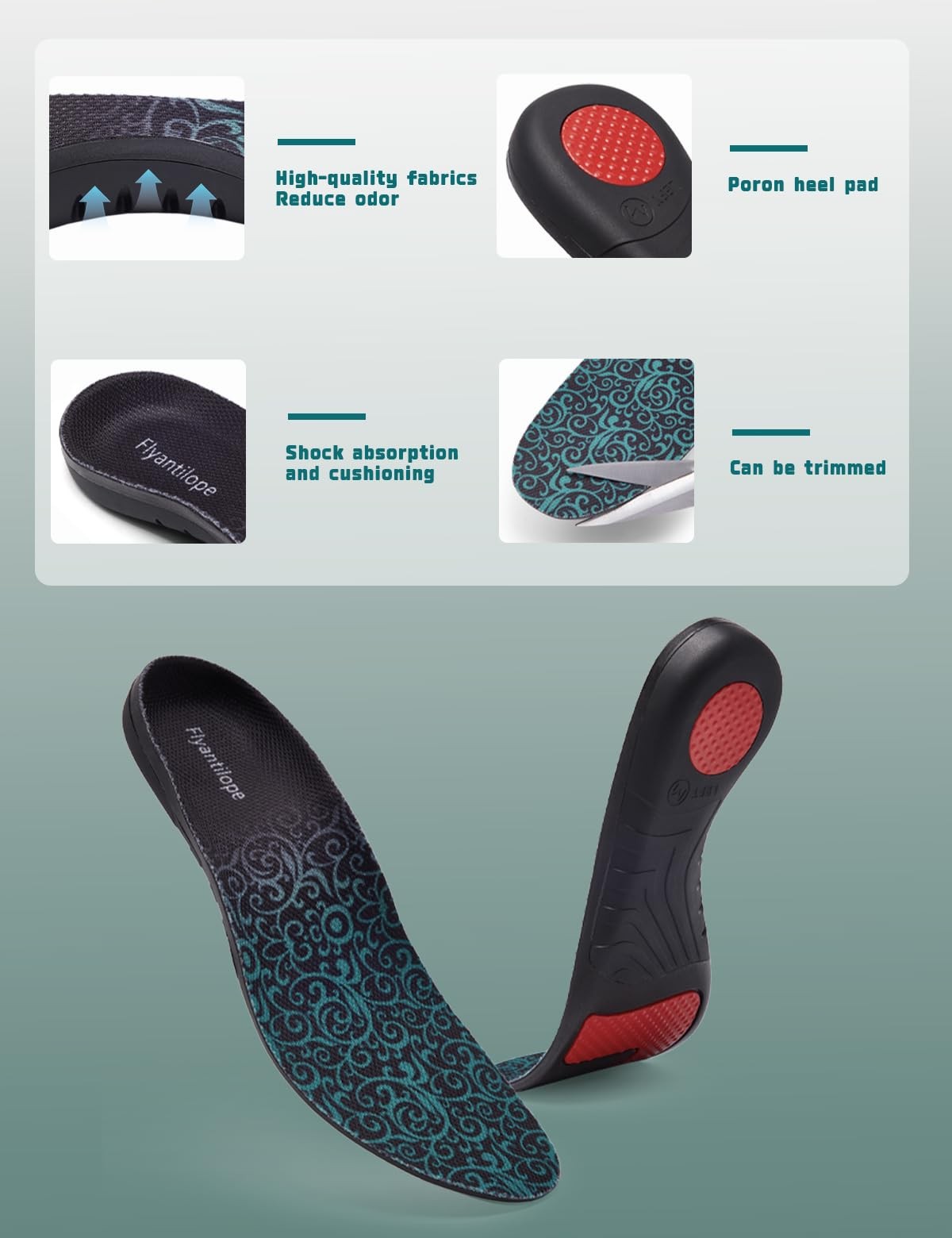 Plantar Fasciitis Insoles for Men Women, 220+ lbs Heavy Duty Support Pain Rel…