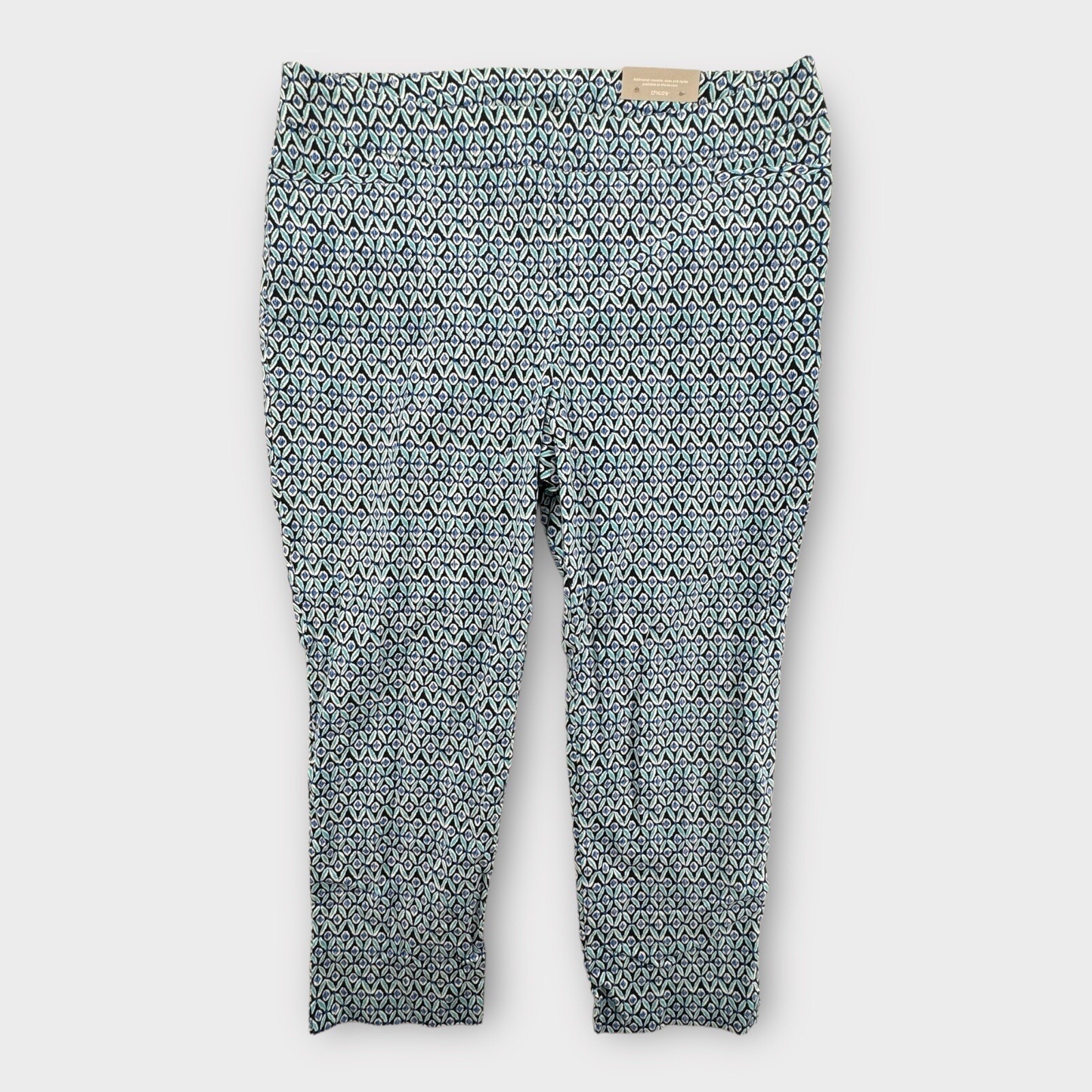 Chico’s So Slimming Brigitte Slim Ankle Pants Womens 20R Blue Ocean 40×27 NEW