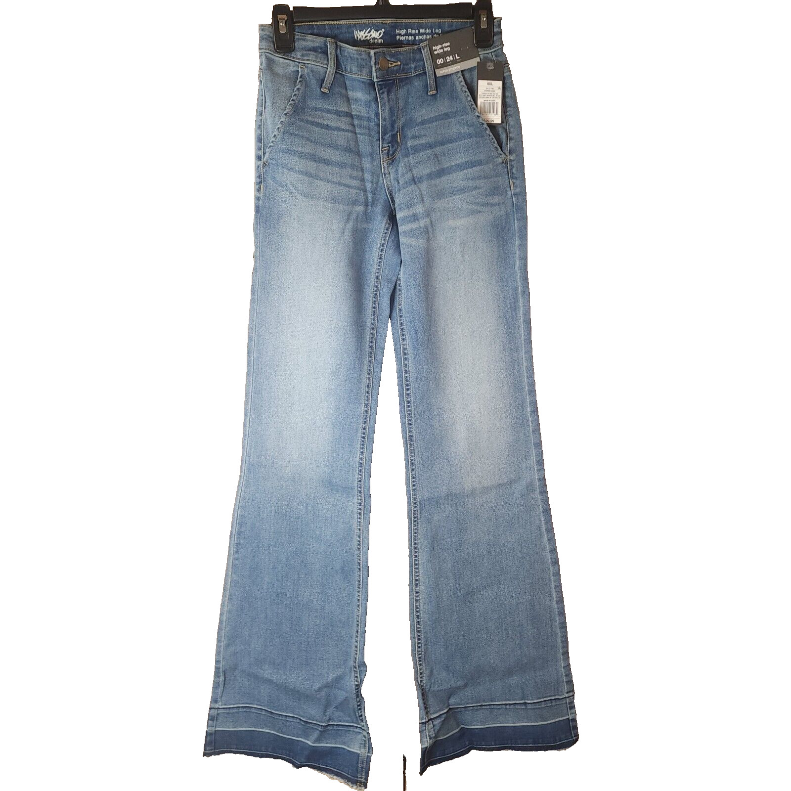 Mossimo Womens Denim Jeans Blender Blue High-rise Wide Leg Stretch – Pick Size