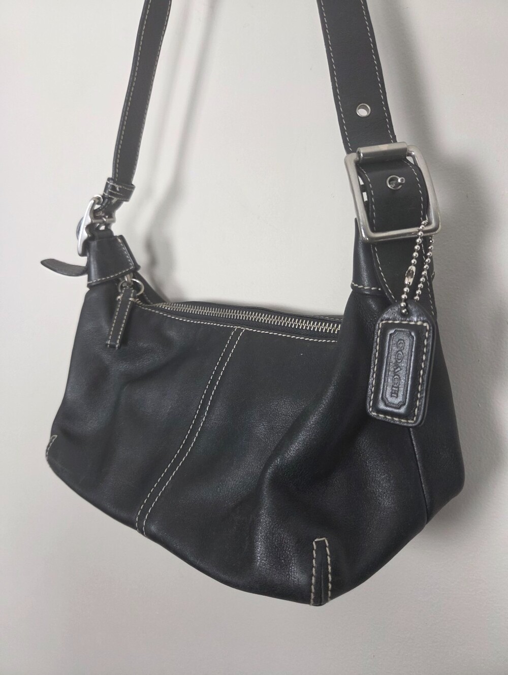 Vintage Y2K Coach 9564 Black Leather Legacy Demi Hobo Shoulder Bag