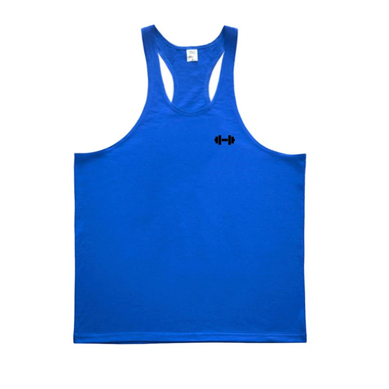 Gym Bodybuilding Stringer Y-back Tank Tops Mens Fitness Sleeveless Cotton